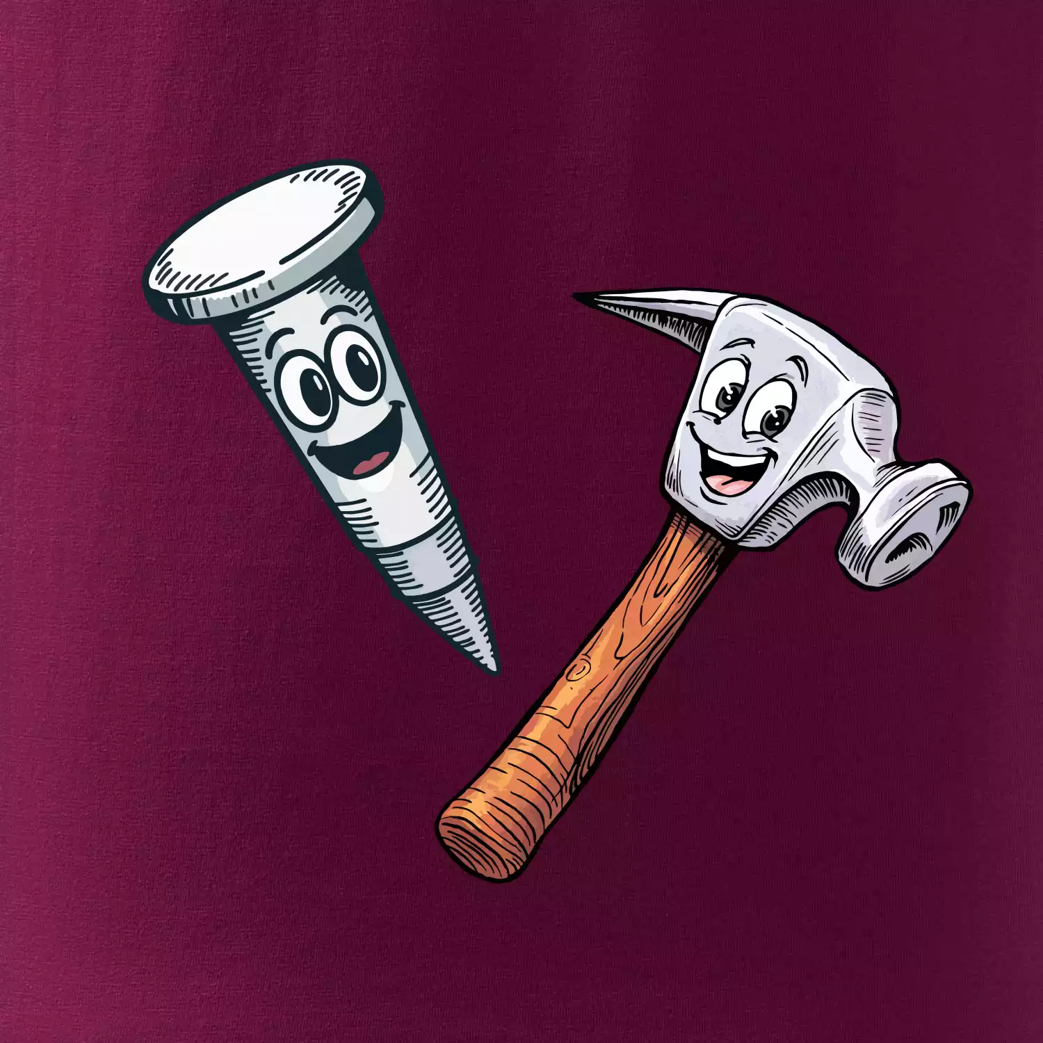 Parové triko - Kladivo a hřebík