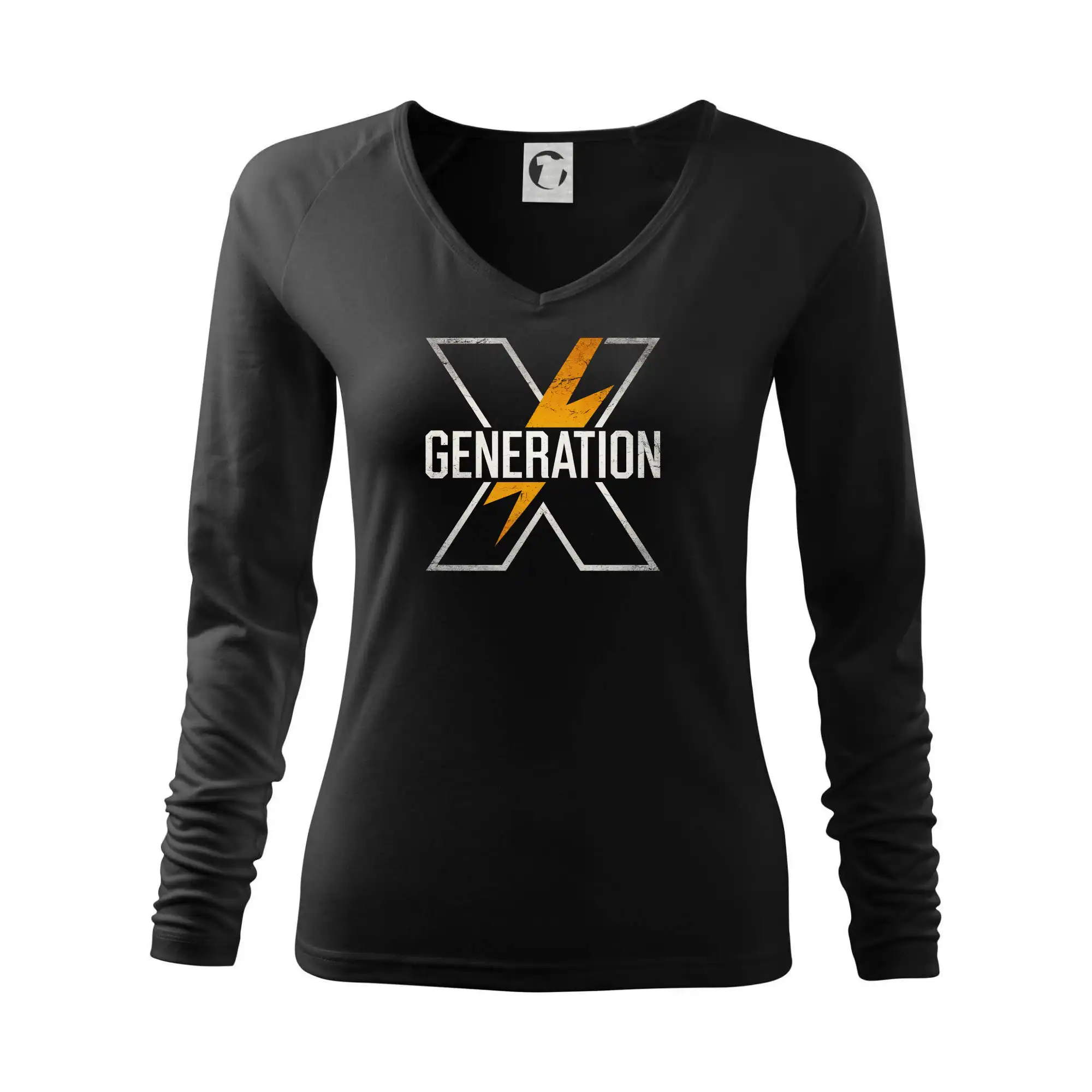 Tričká s motívmi ktoré frčia na internete - Generace X (Gen X) - Oranžové X - Tričko dámske Elegance