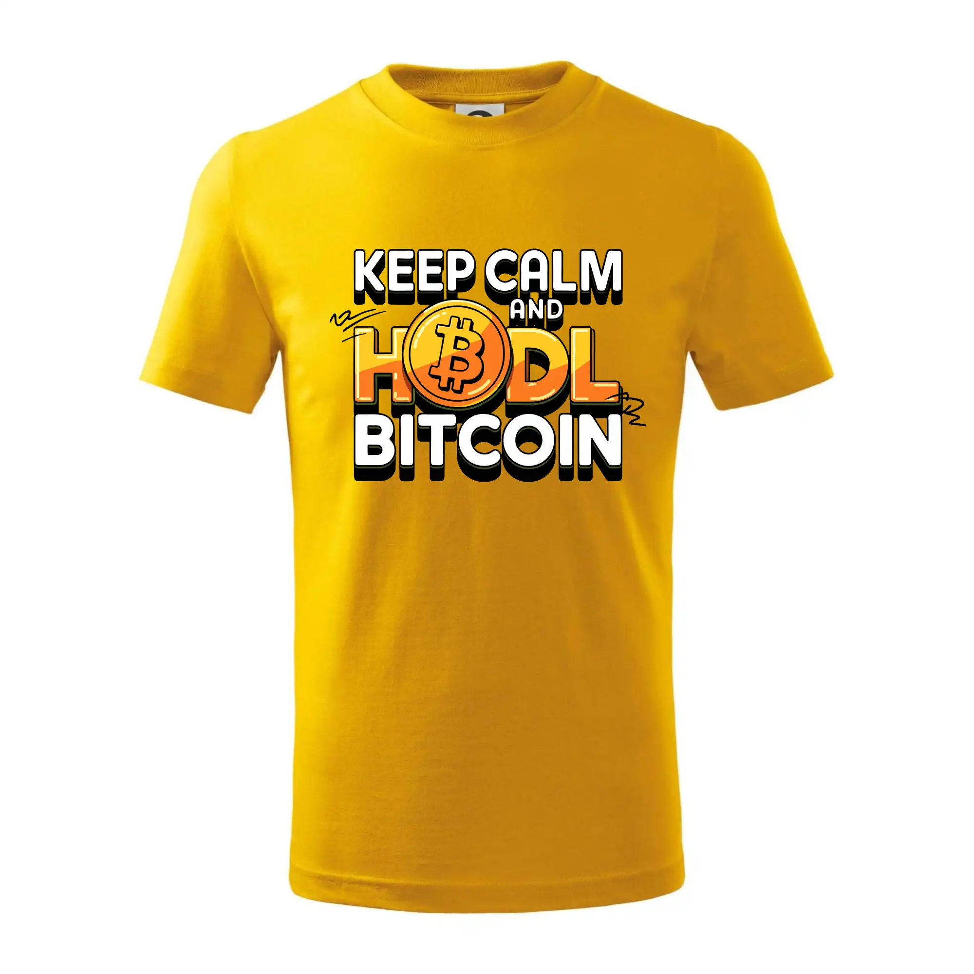 3D nápis Keep Calm and HODL Bitcoin