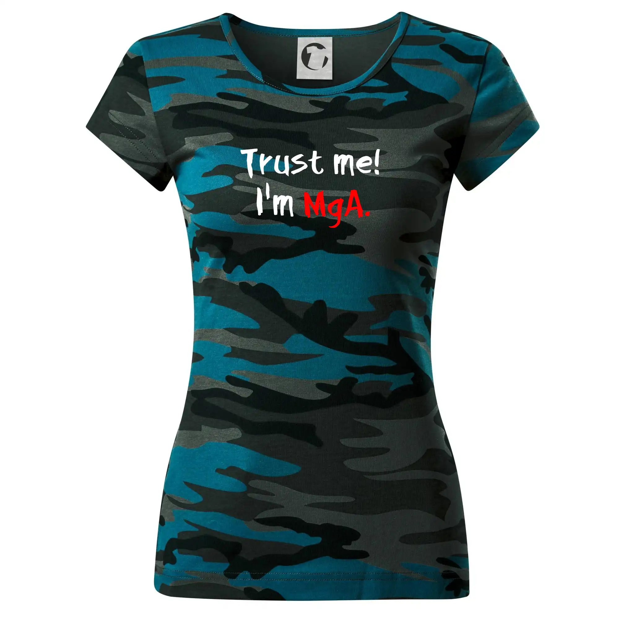 Tričká na ukončenie štúdia - Trust me I´m  MgA. / Ver mi som MgA. - Dámske maskáčové tričko