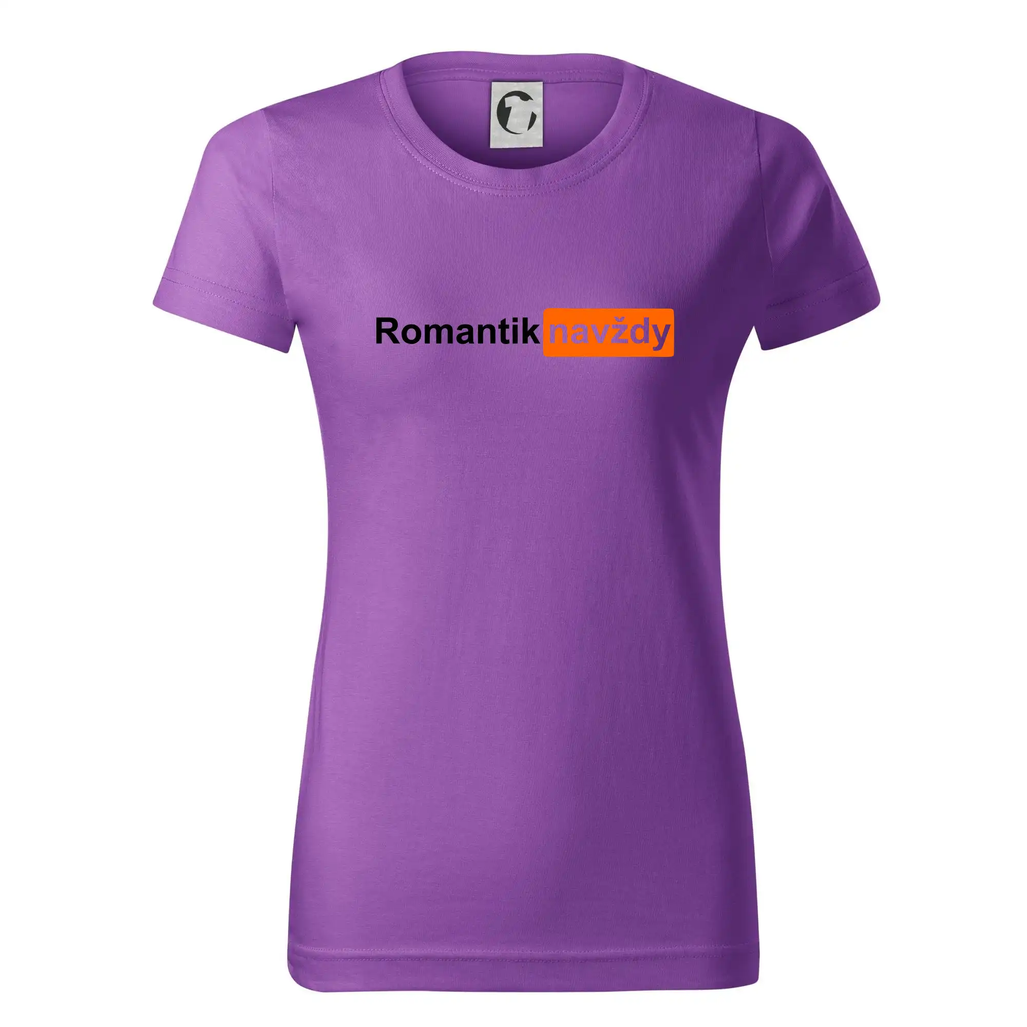 Tričká na párty - Porn - romantik navždy - Dámske tričko basic - ľahko voľnejšie a dlhšie