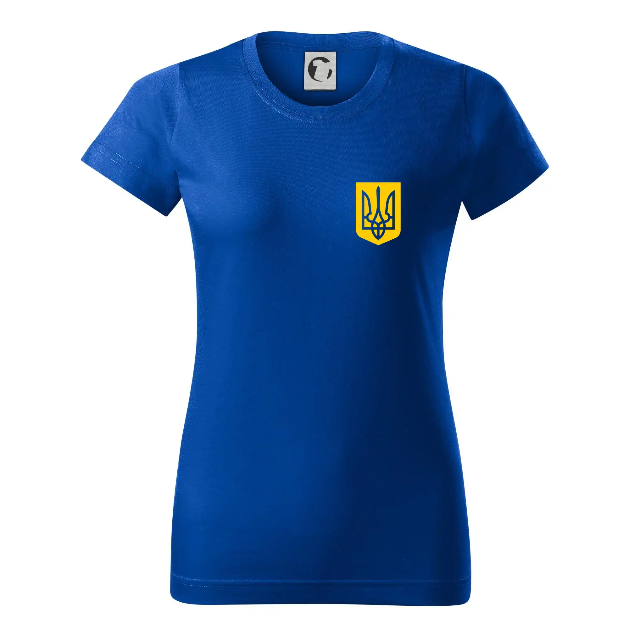 Tričká s vlajkou ukrajiny - Ukrajina - Dres modrý - Dámske tričko basic - ľahko voľnejšie a dlhšie