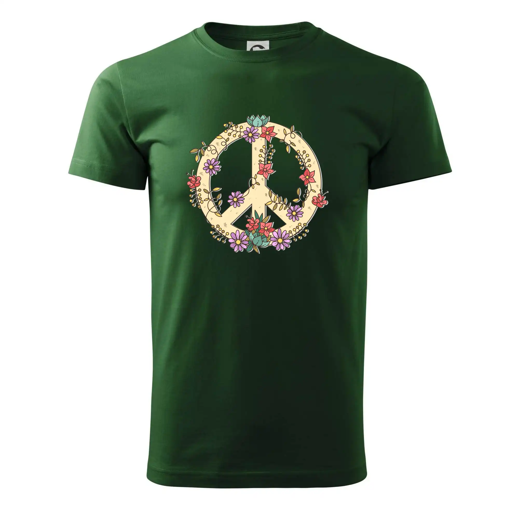Tričká pre pohodový ľudí - Peace symbol pieskový - Pánske tričko nižšej gramáže