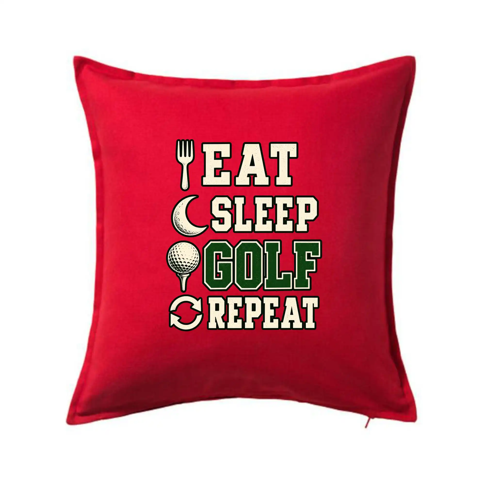 Eat sleep golf repeat typografie