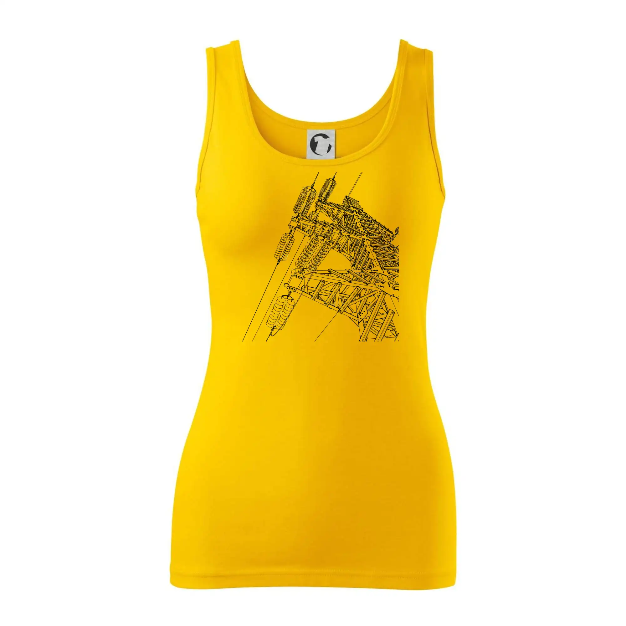 Nákres stožáru vysokého napětí