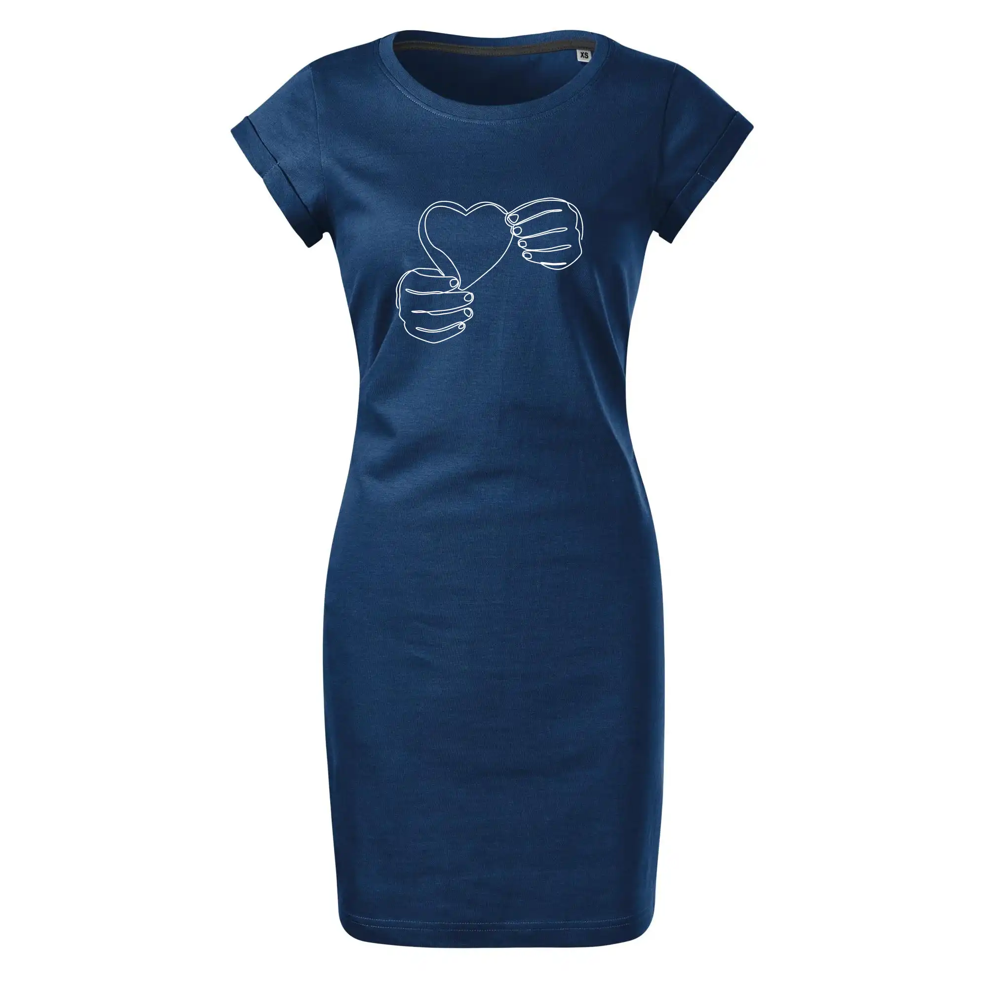 Ruka držící srdce  jedním tahem