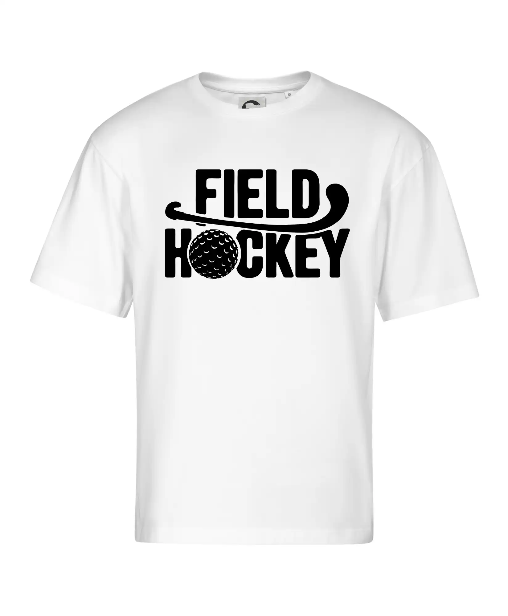 Field hockey míček a nápis