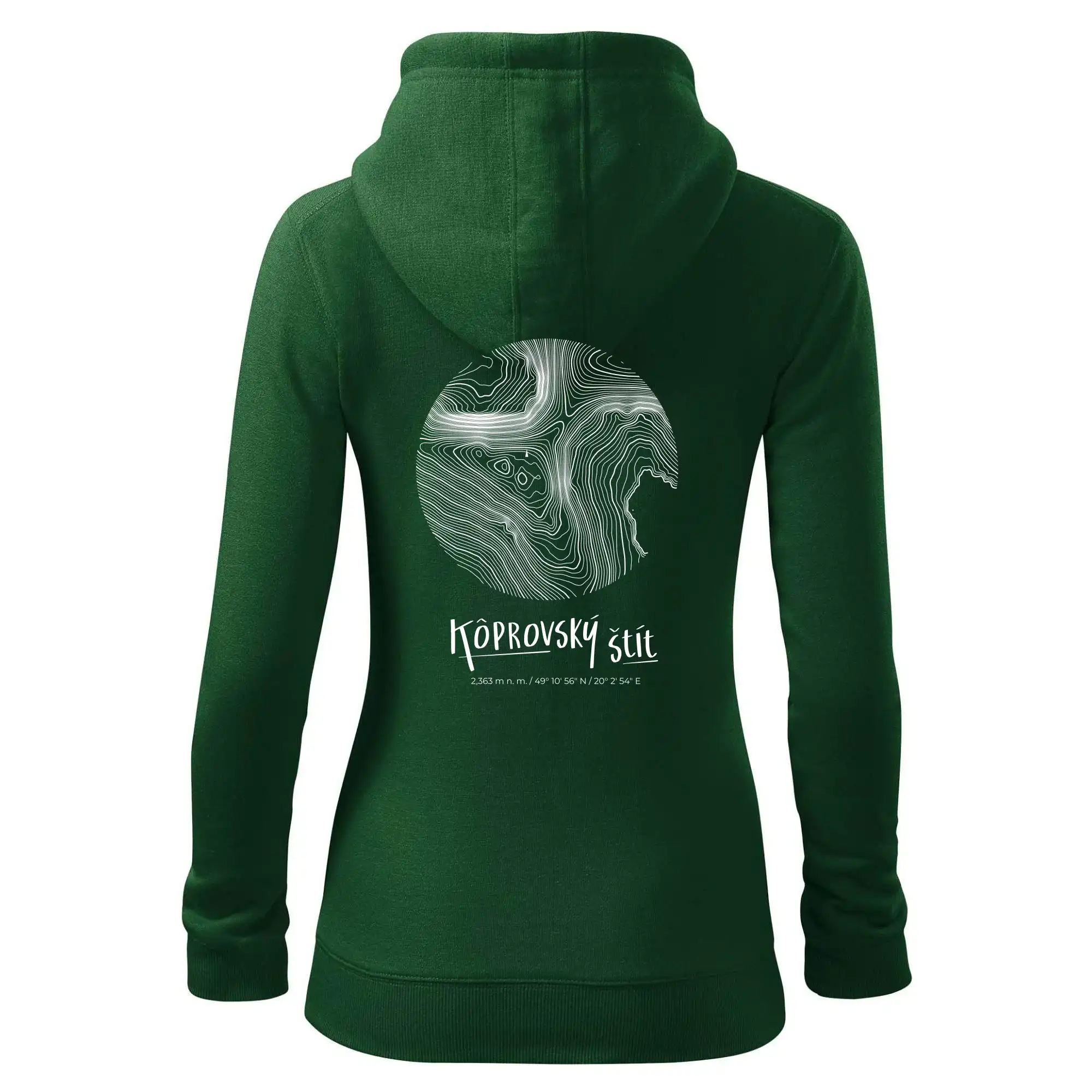 Kôprovský štít - vrstevnice v kruhu