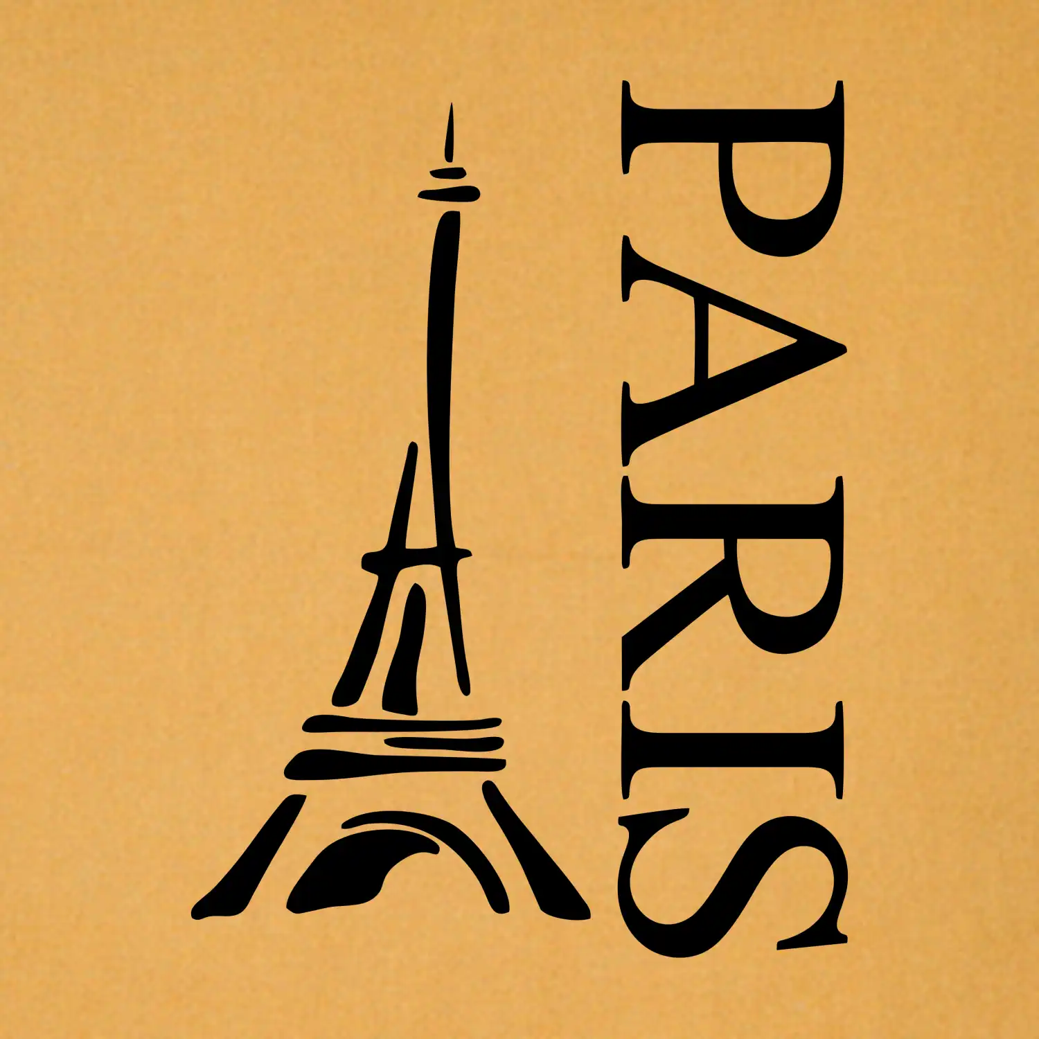 Paris nápis Eiffelovka na výšku