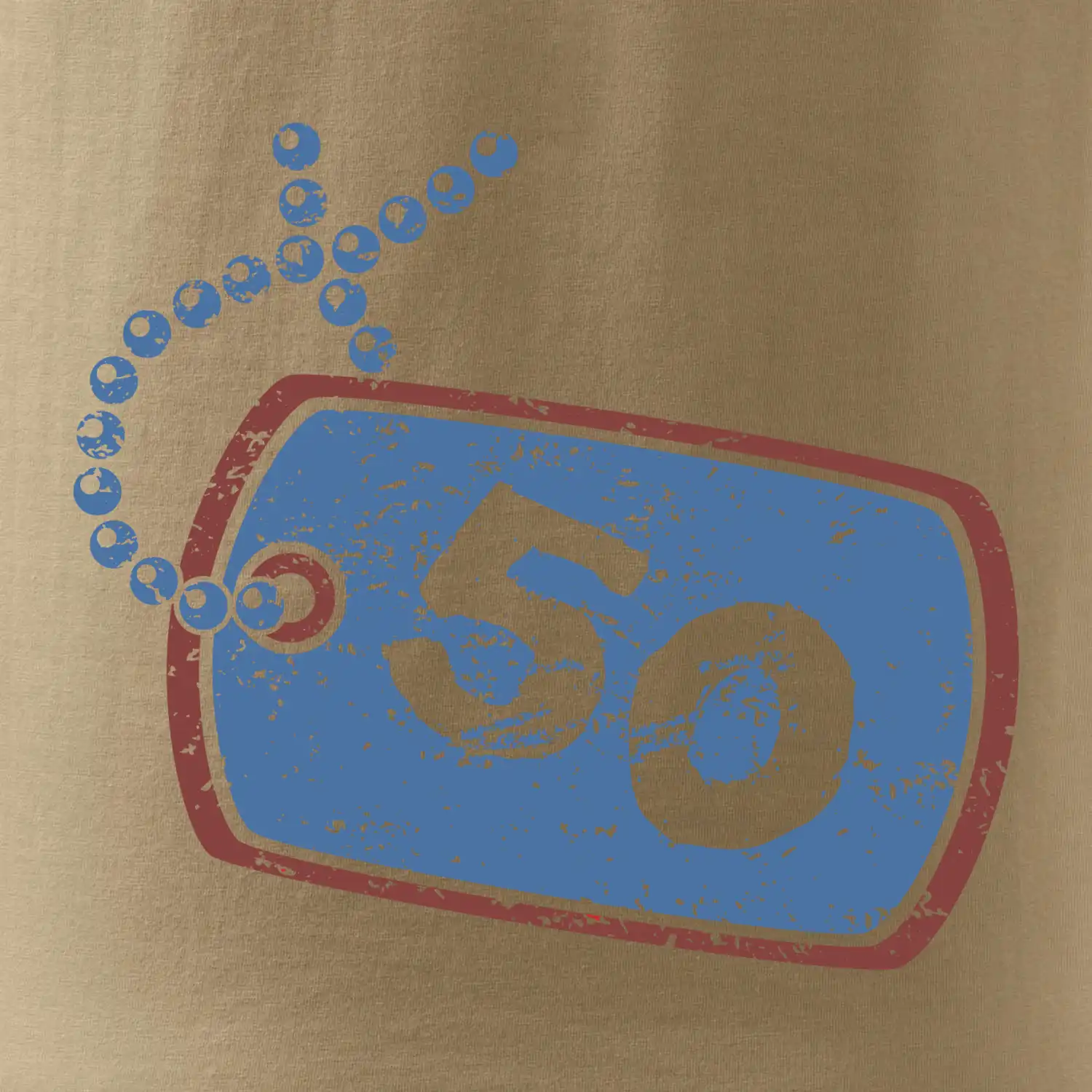 50 na krku štítek
