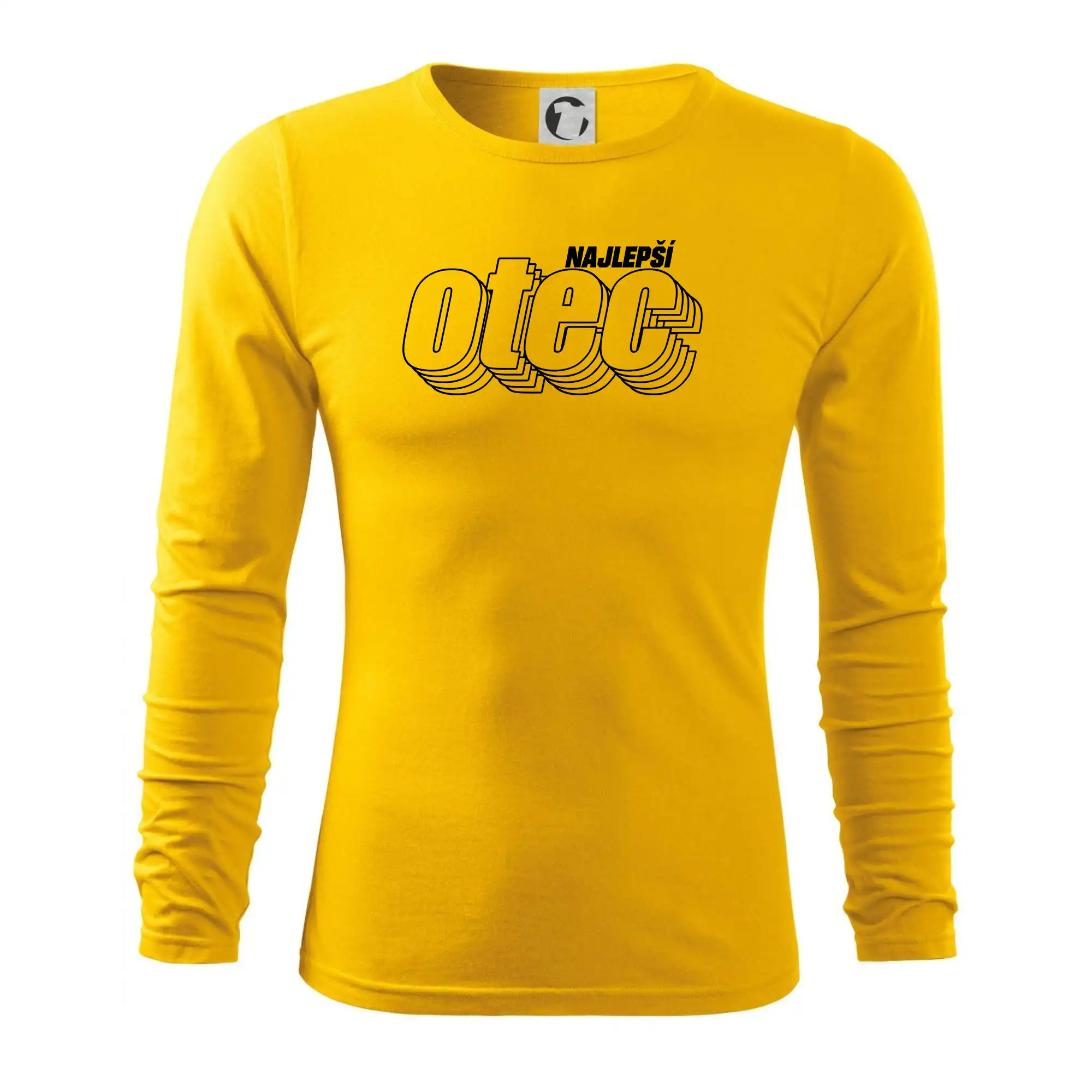 Najlepší darček pre otecka ku dňu otcov - Nápis najlepší otec - Tričko s dlhým rukávom FIT-T long sleeve