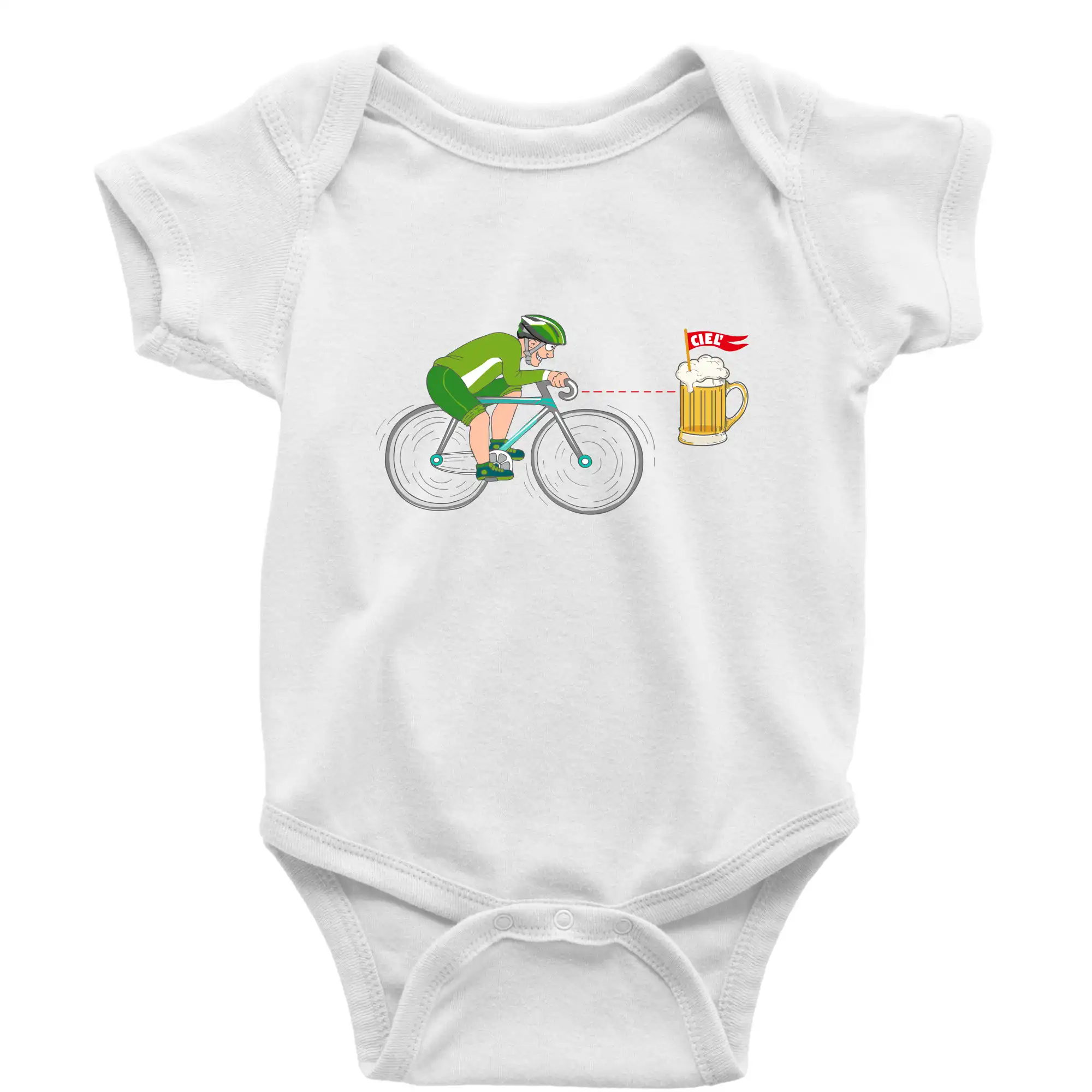 Vtipná tričká pre pivárov - Pivo je môj cieľ (Pecka design) - Body dojčenské s krátkym rukávom