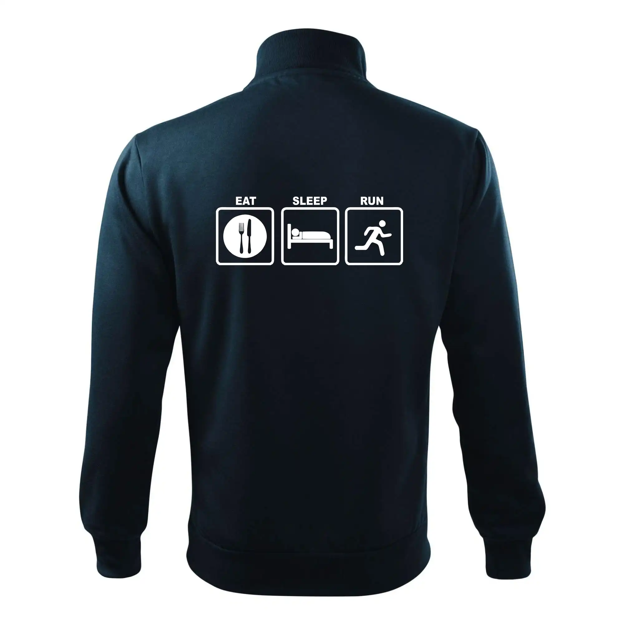 Eat sleep repeat - Eat sleep run štvorce - Mikina bez kapucne Adventure