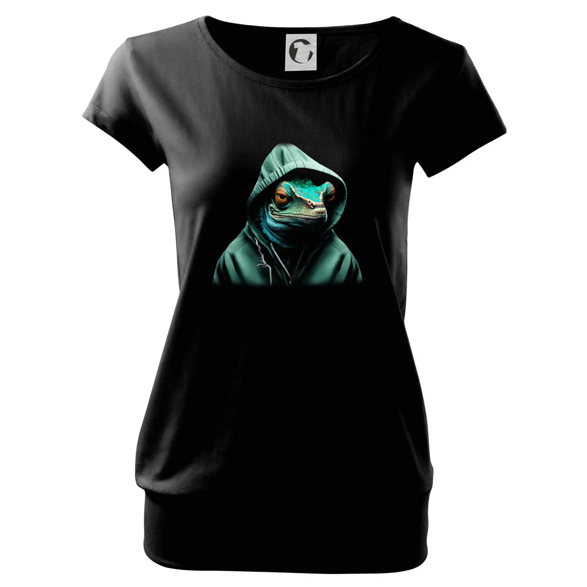 Tričká so zvieratami - Chameleon v mikině - Voľné tričko city
