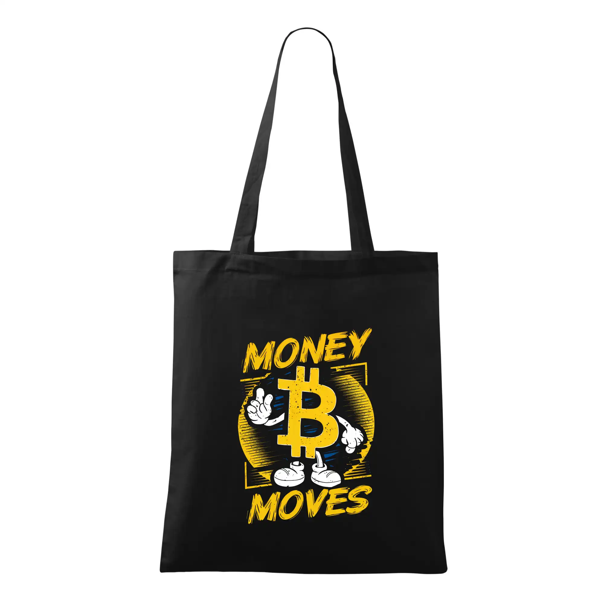 Money moves bitcoin mascot - Taška bavlnená