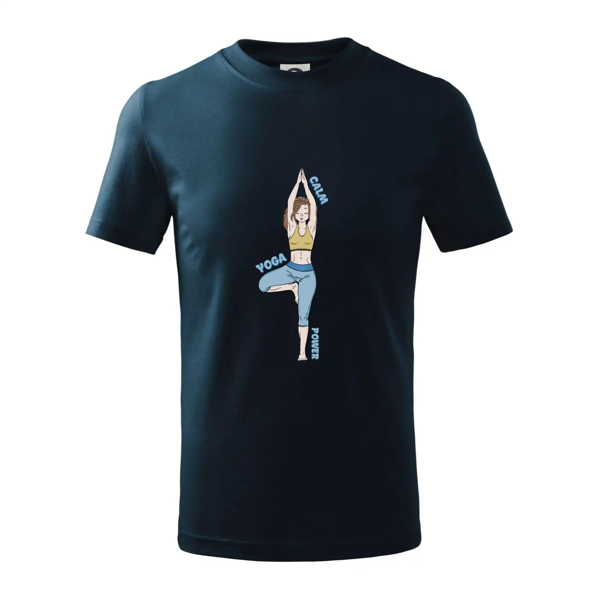 Tričká na jógu - Calm yoga power (Radek Pilař ART) - Tričko detské bavlnené
