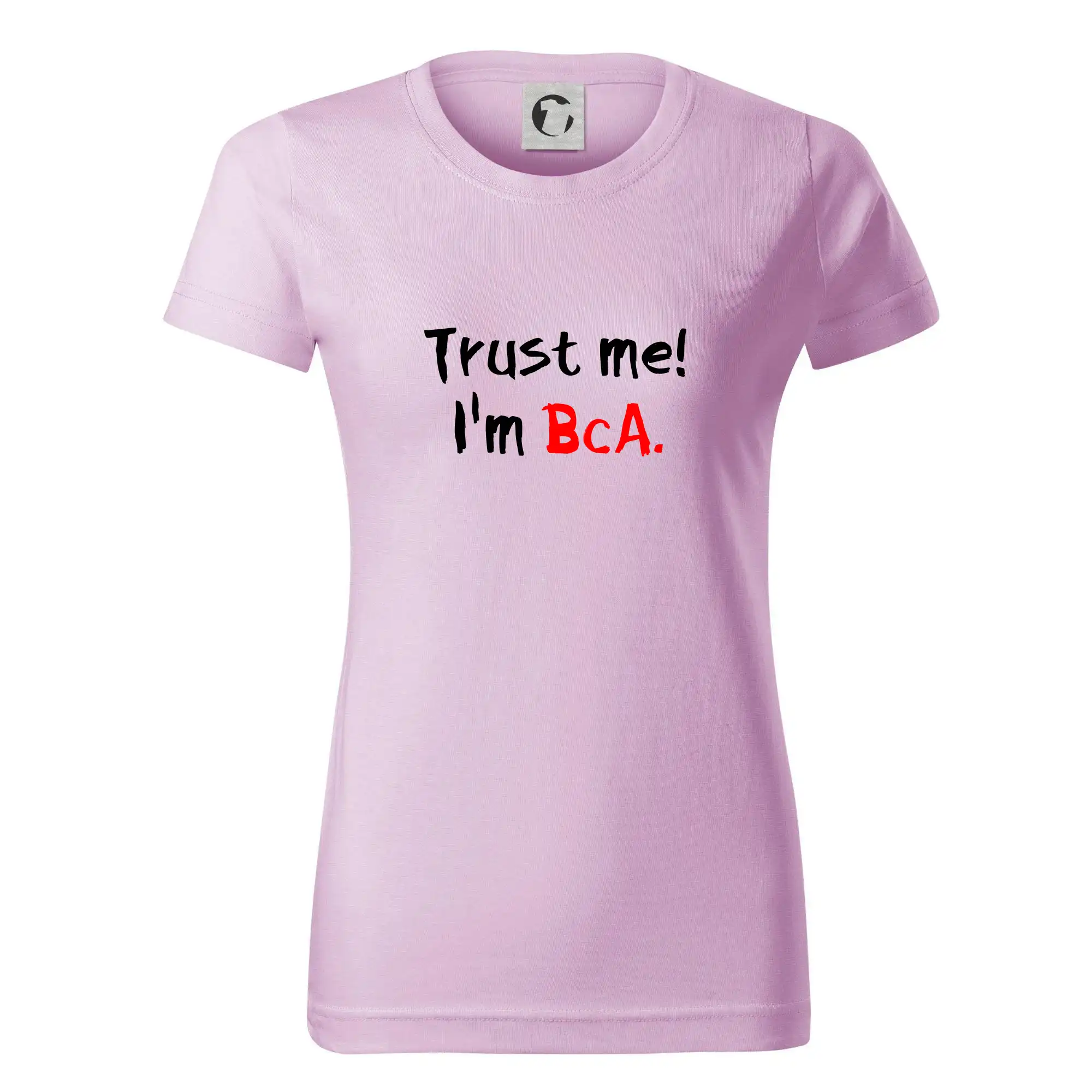 Tričká na ukončenie štúdia - Trust me I´m  BcA. / Ver mi somm BcA. - Dámske tričko basic - ľahko voľnejšie a dlhšie