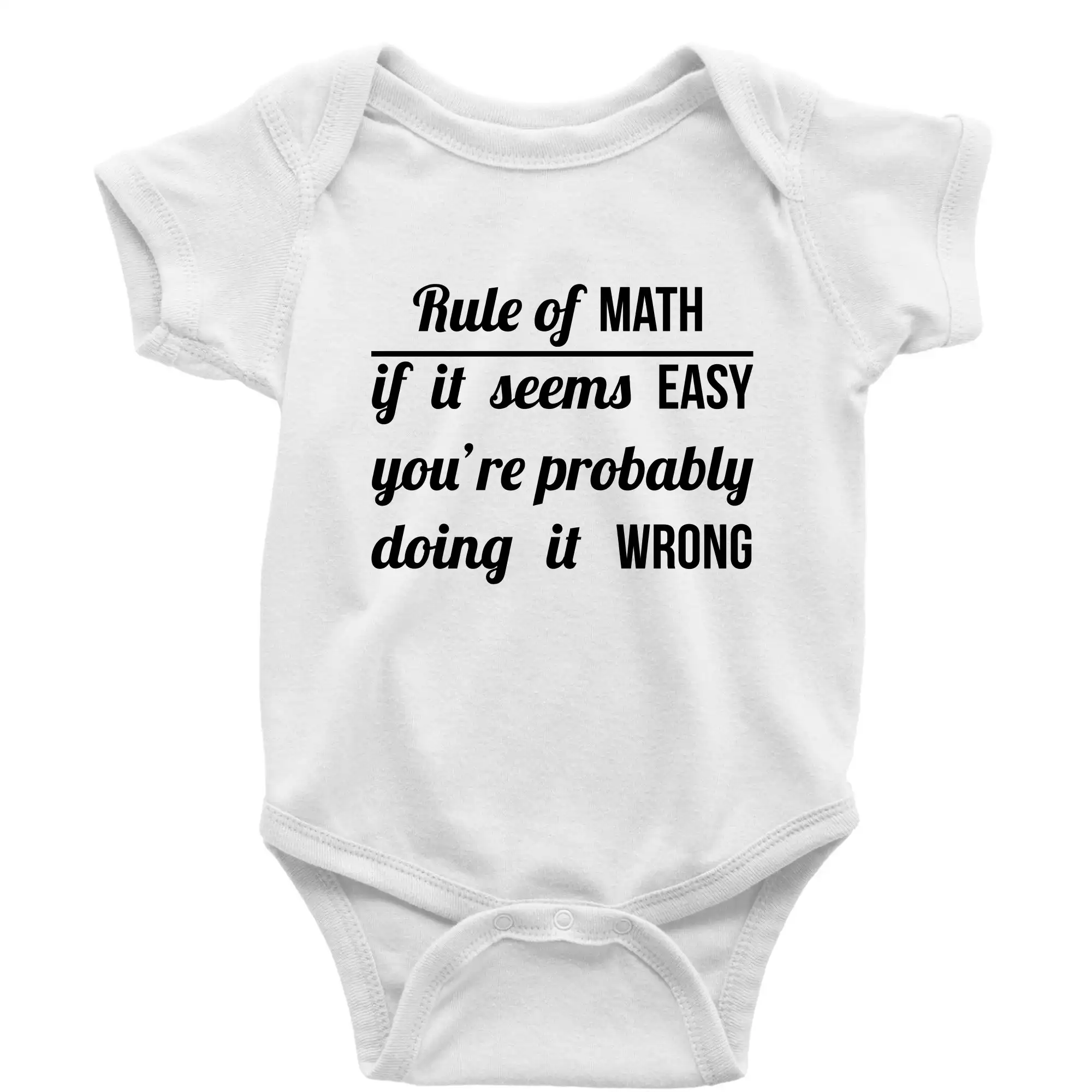 Vtipné tričká pre matematiky - Rule of math - Body dojčenské s krátkym rukávom