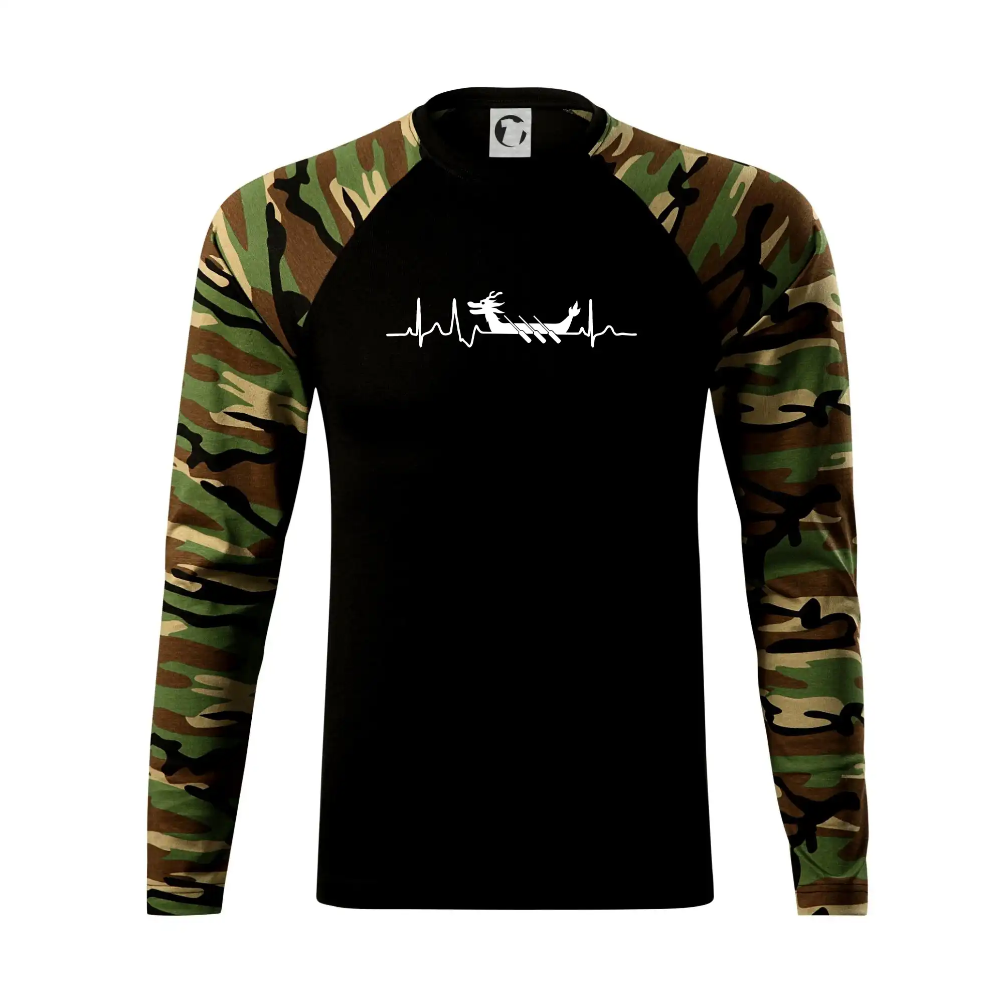 Vodácke tričká - EKG dračia loď - Camouflage LS
