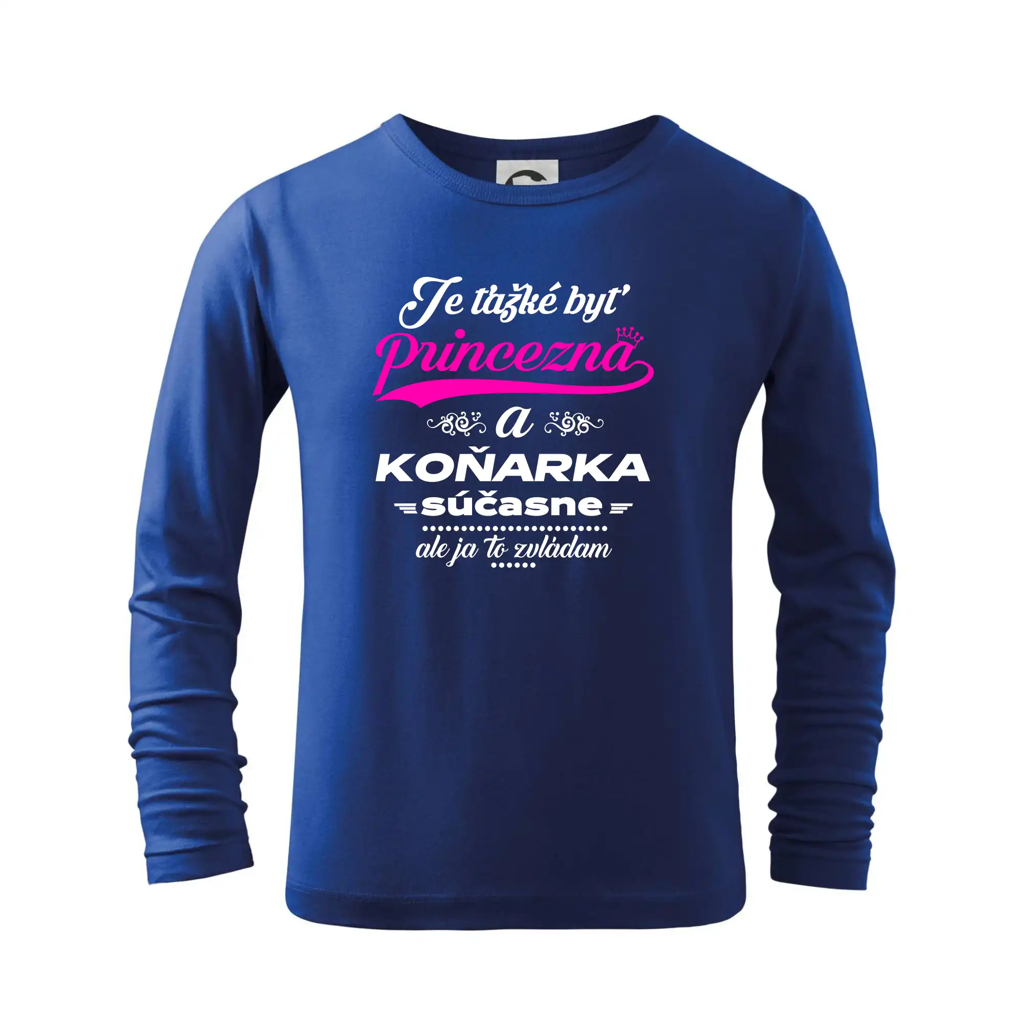 Tričká s koňmi - Je ťažké byť princezná koňarka - Tričko detské Long Sleeve
