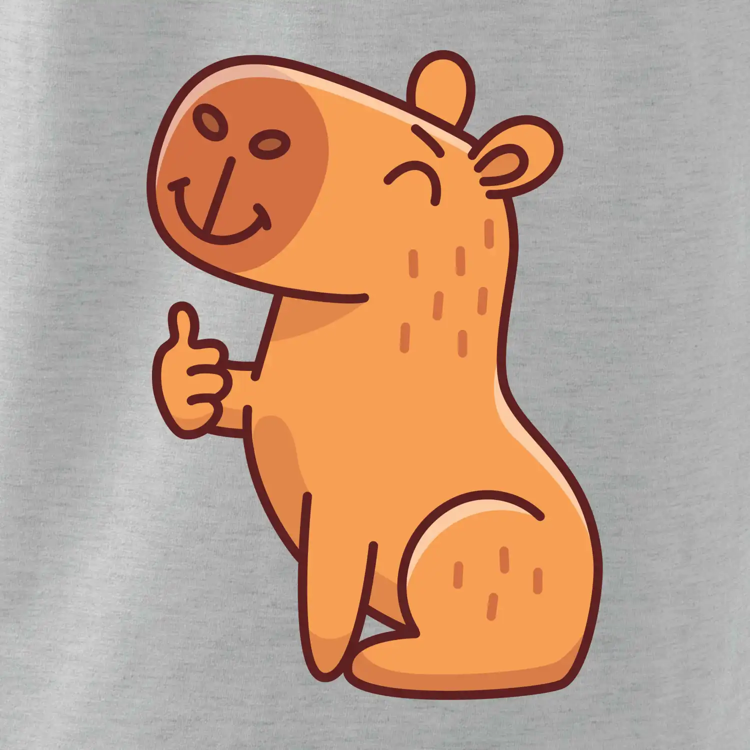 Kapybara s palcem nahoru