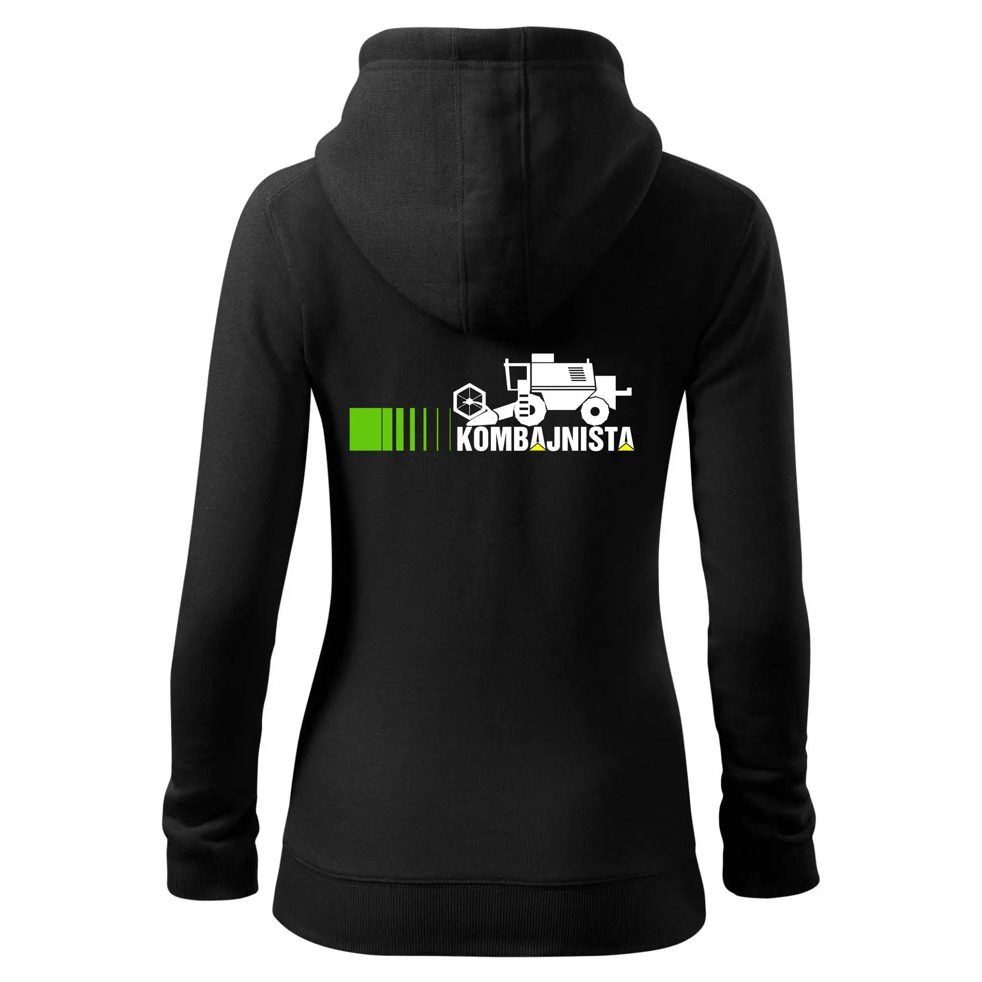Kombajnista zelená a žlutá
