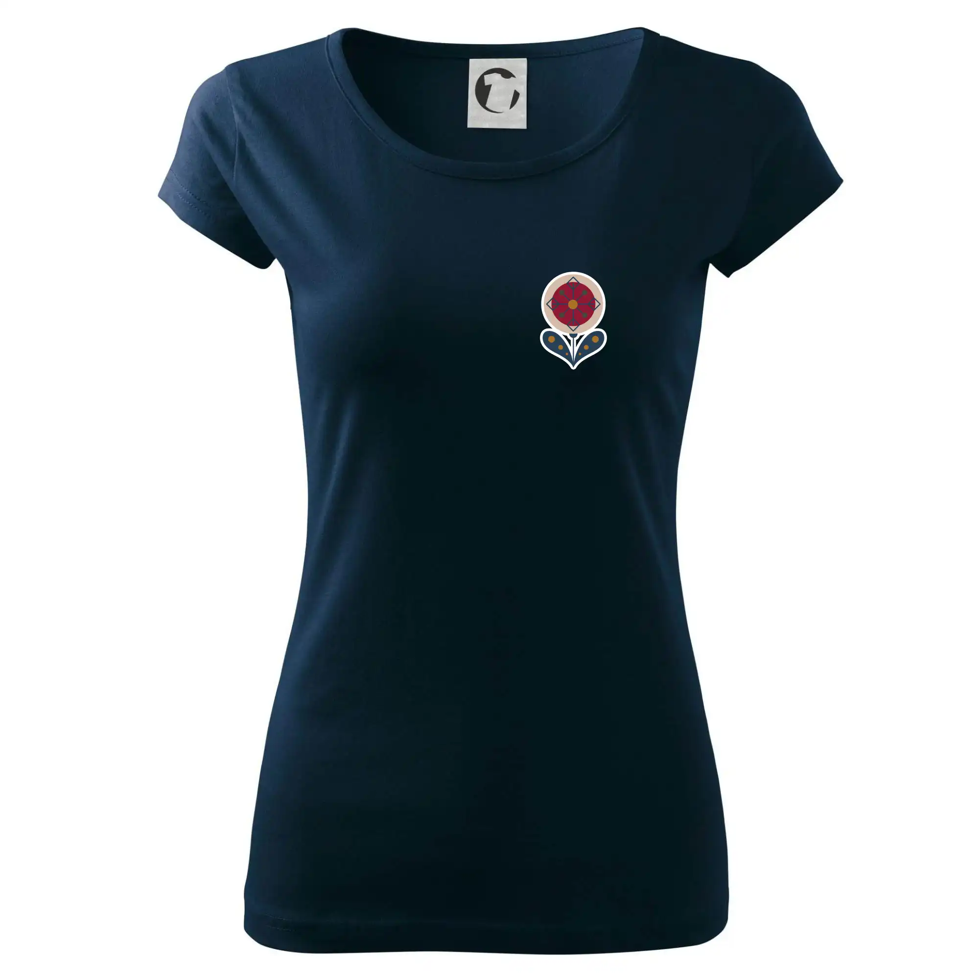 Folklor na prsu květina kulatá