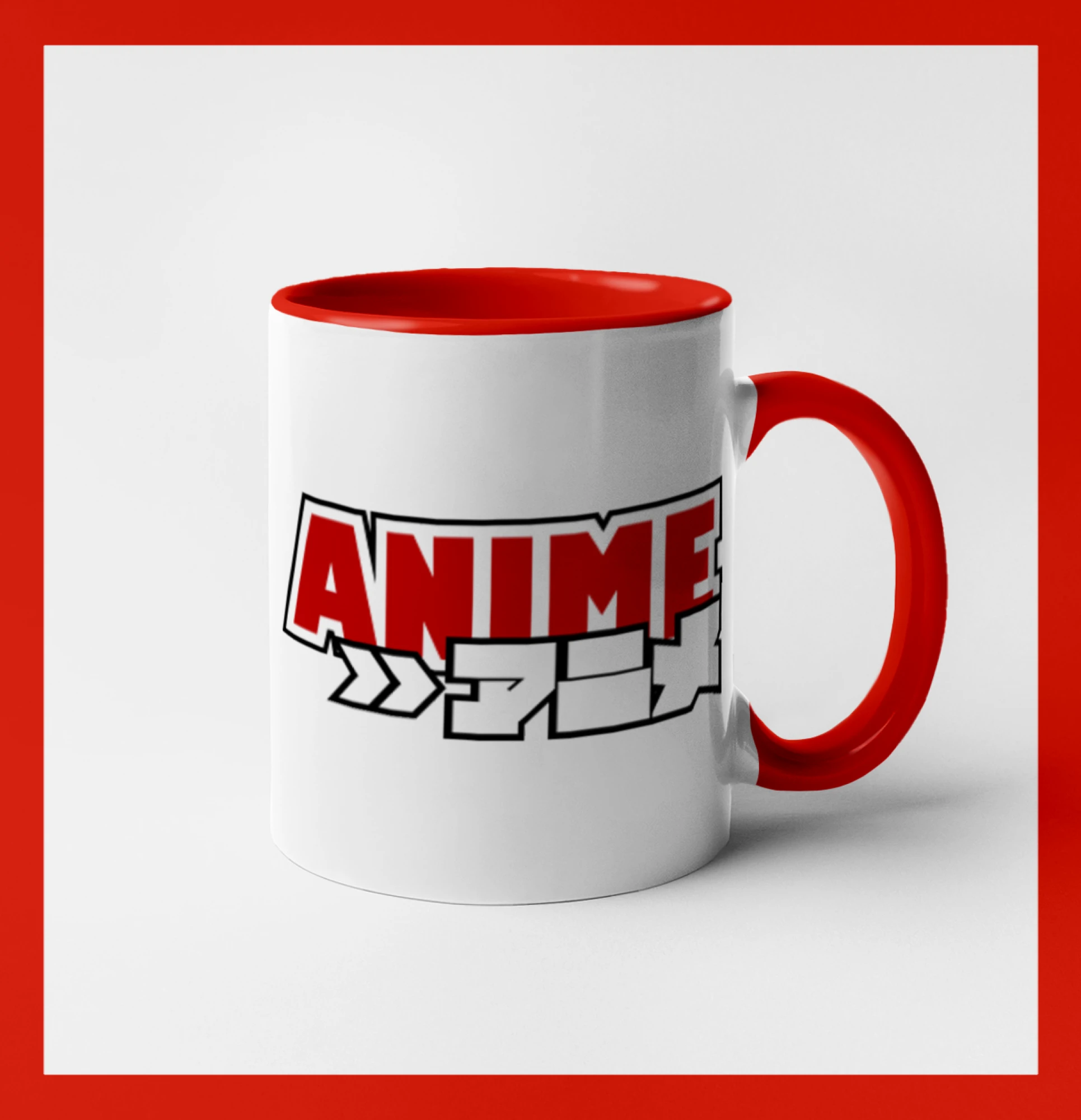 Anime nápis červený