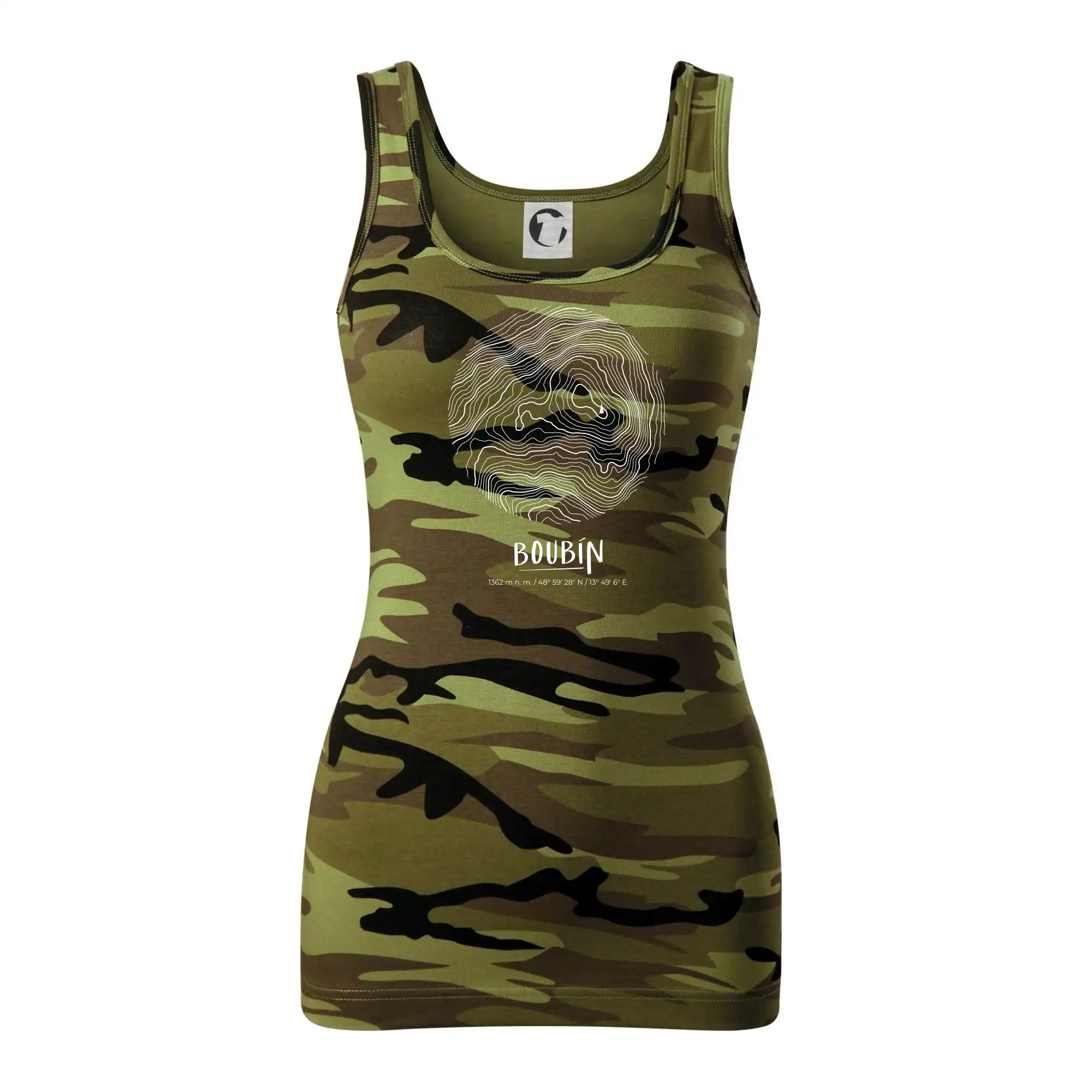 Boubín - vrstevnice v kruhu