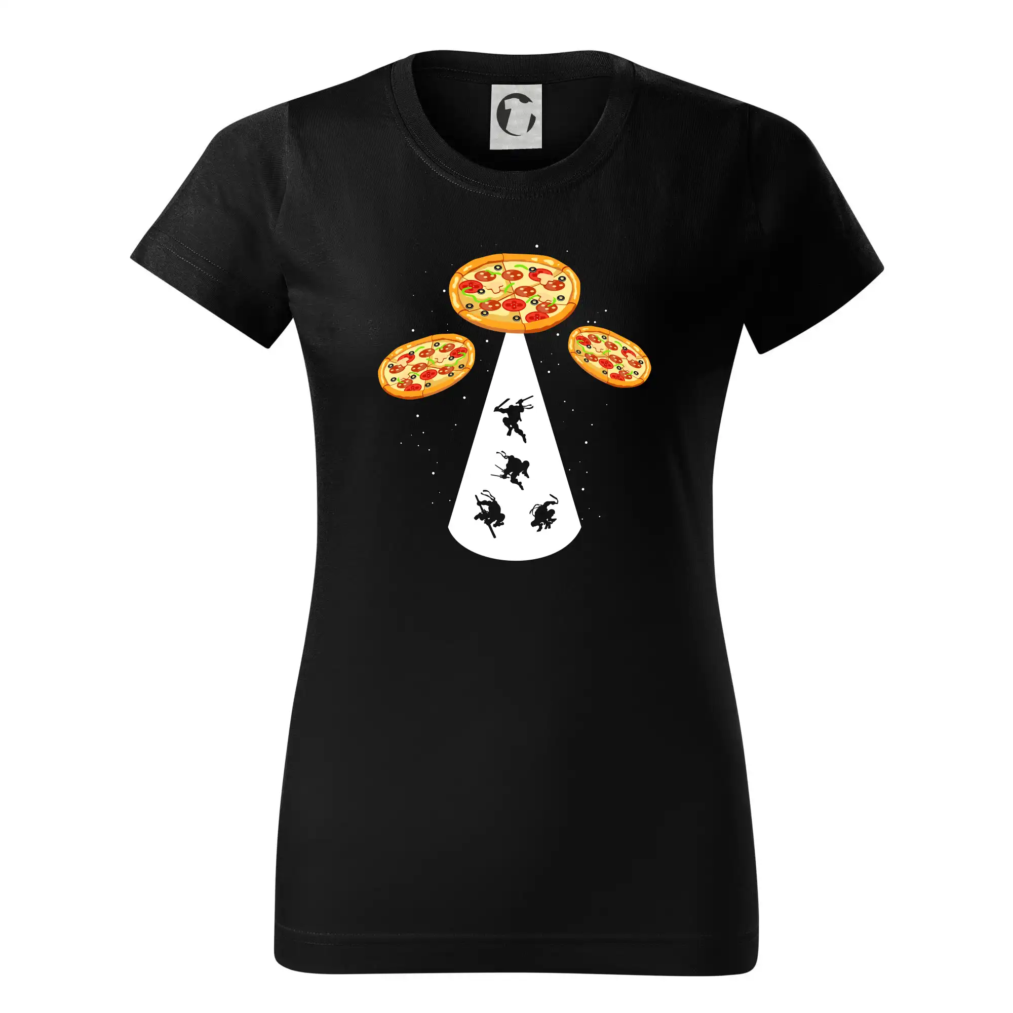 Pizza UFO - Dámske tričko basic - ľahko voľnejšie a dlhšie