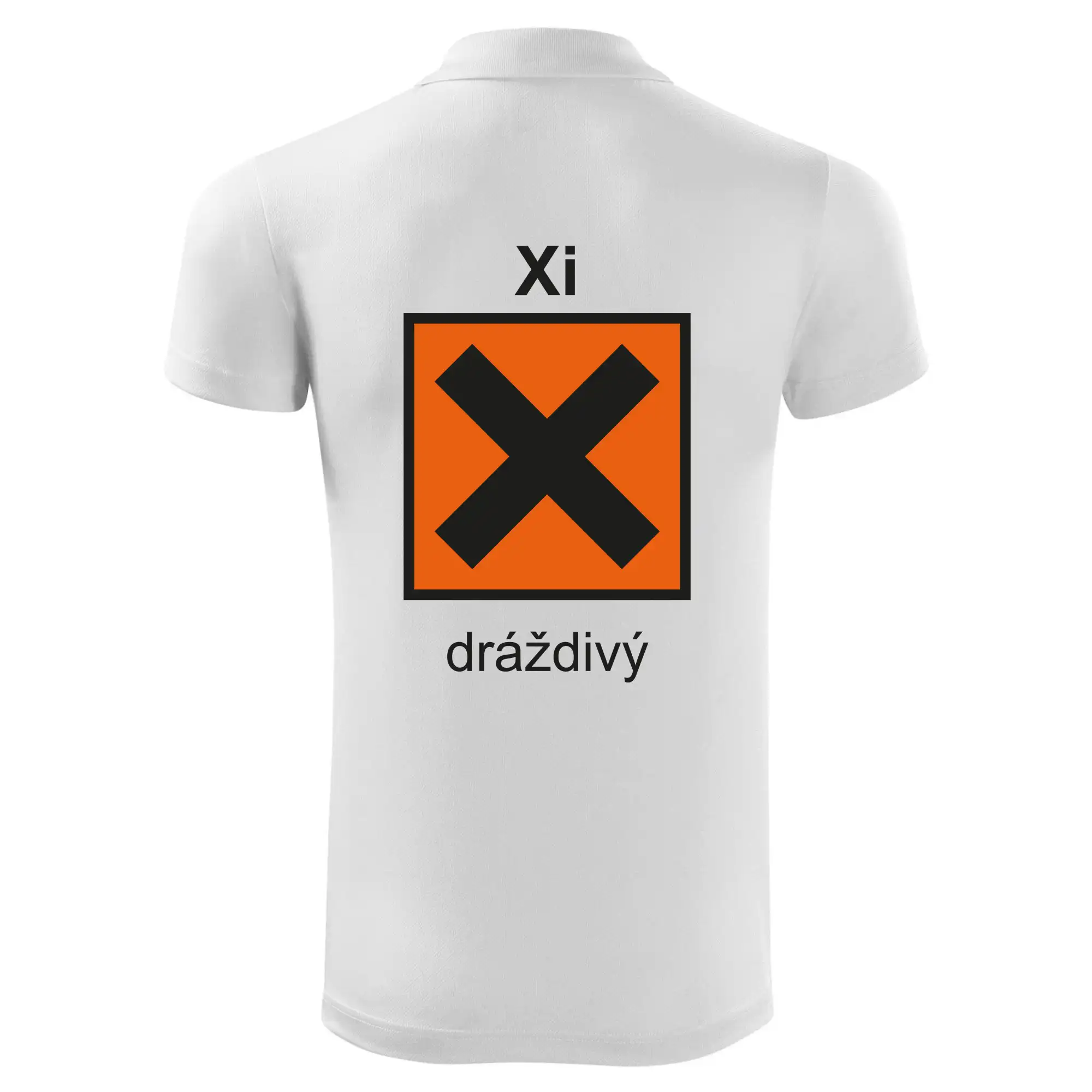 Xi Dráždivý - Výstražná tabulka na tričku