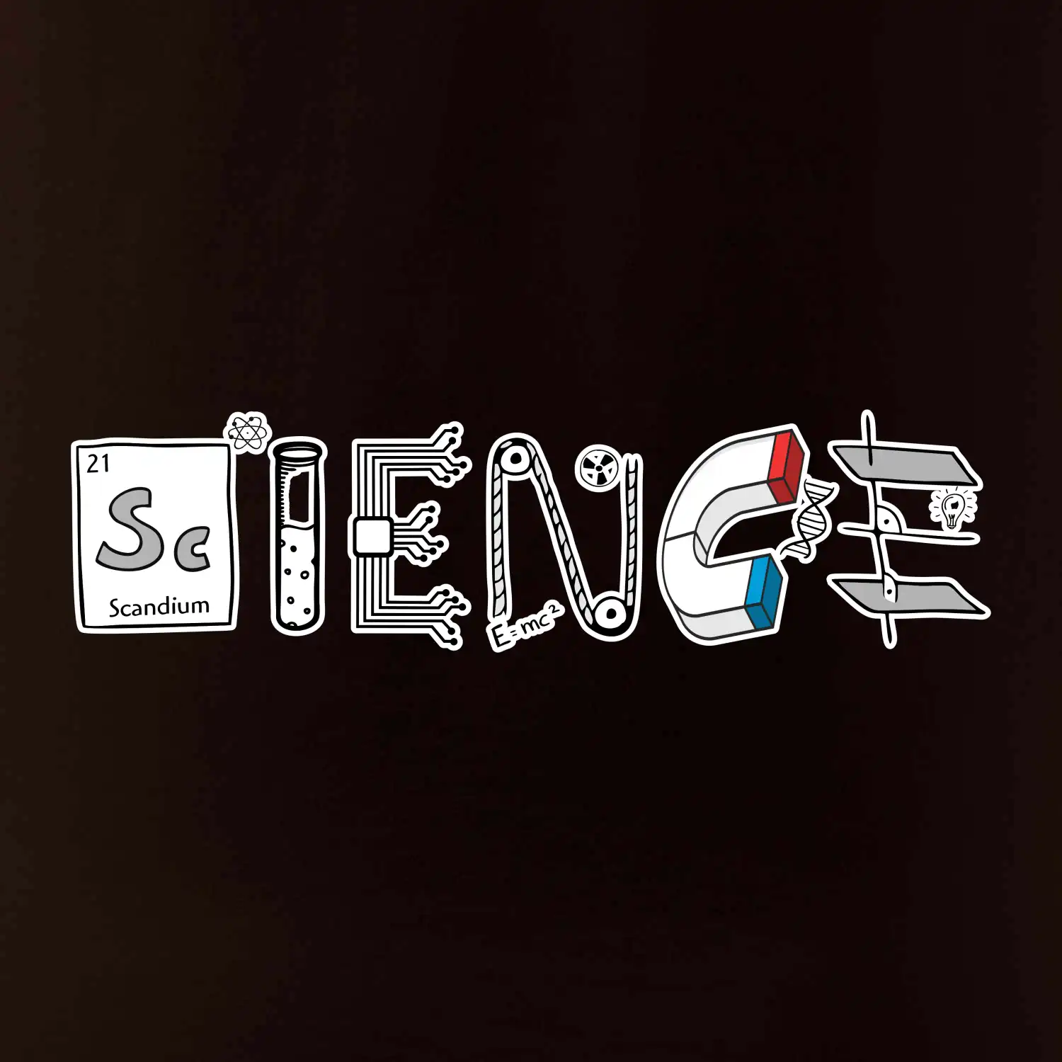 Science věda nápis