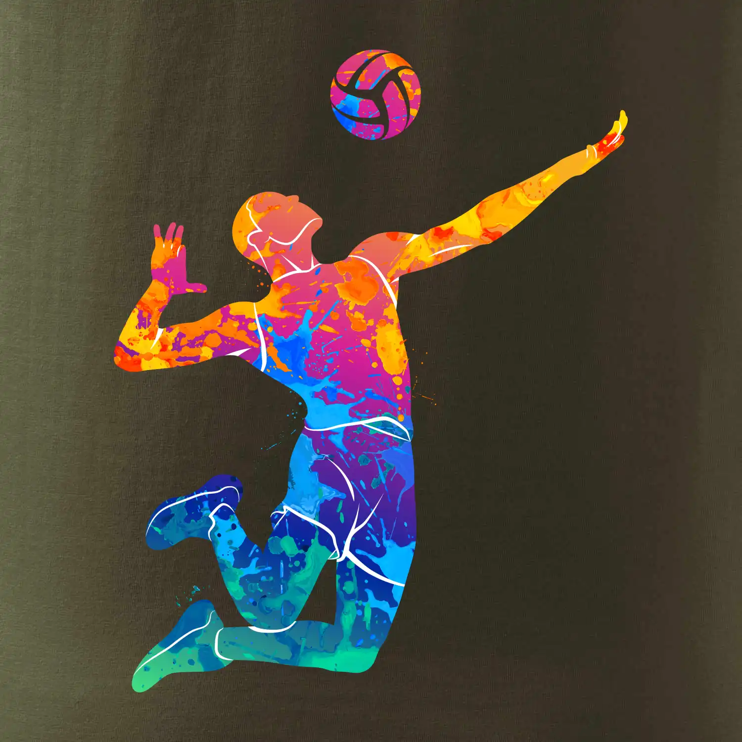 Volejbalista splash s míčem