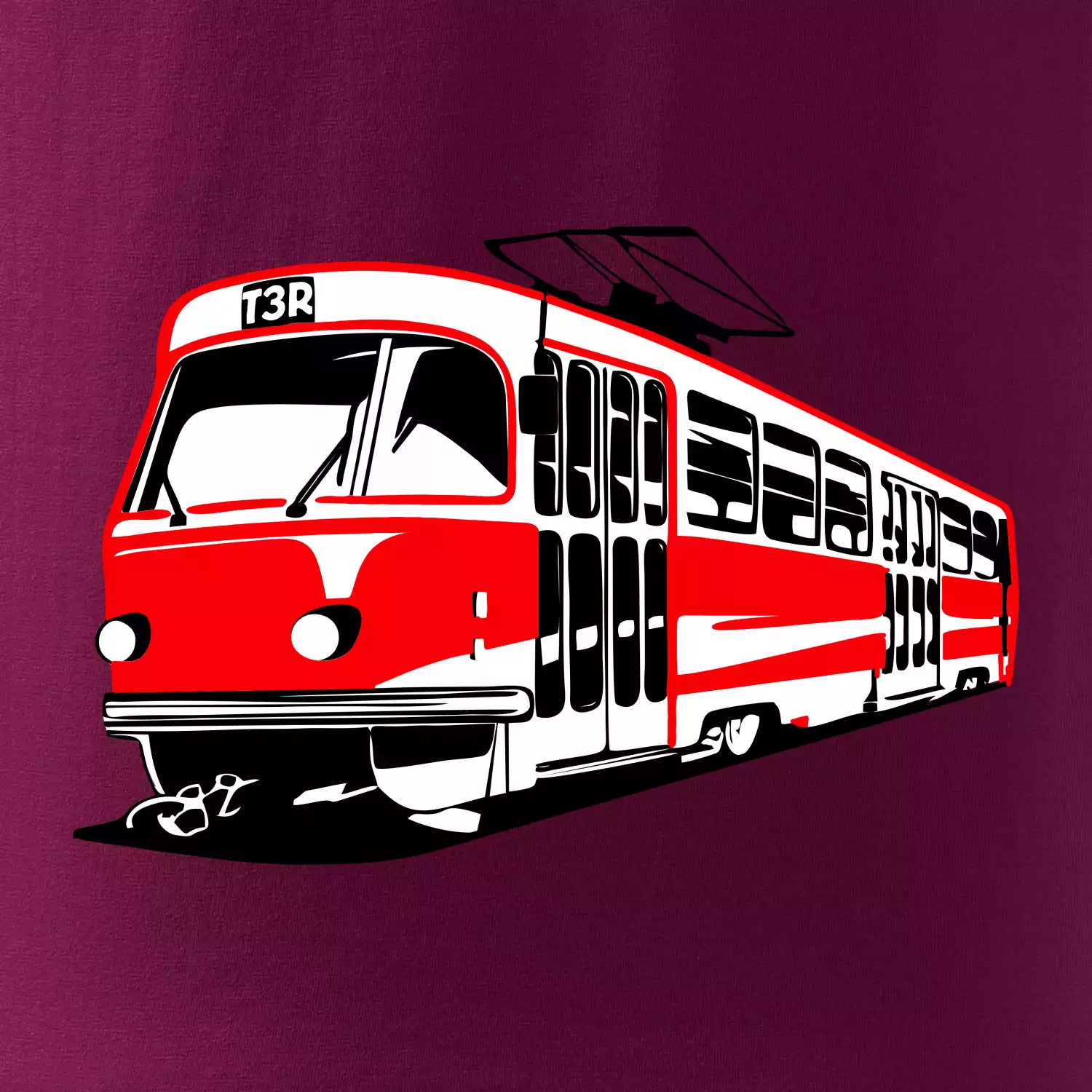 Tramvaj T3R barevná