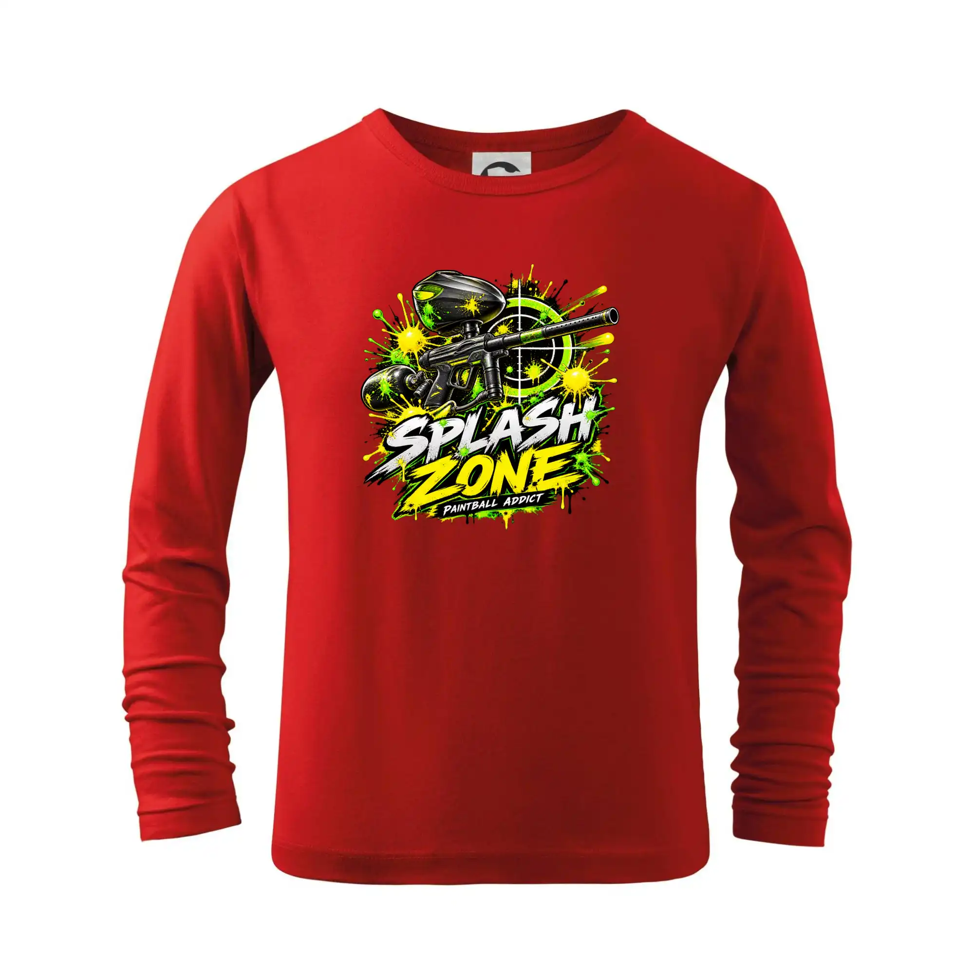 Neonový zásah splash zone paintball