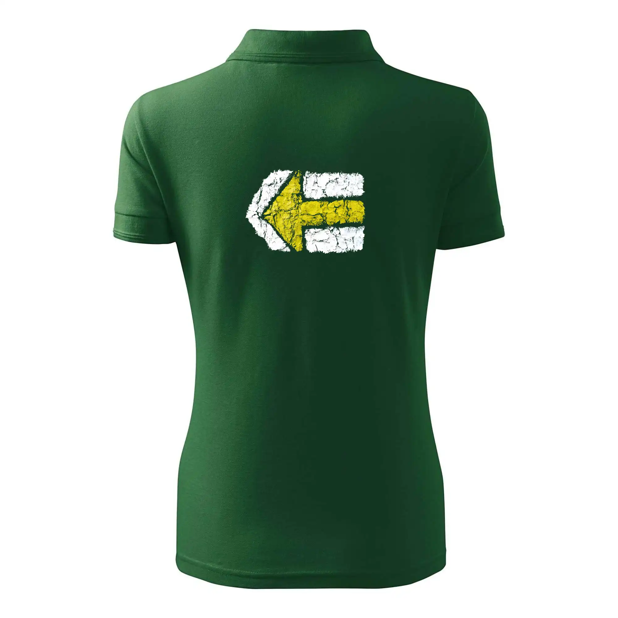 Trička na kempovanie - Párová turistická značka žlutá - Polokošeľa dámska Pique Polo