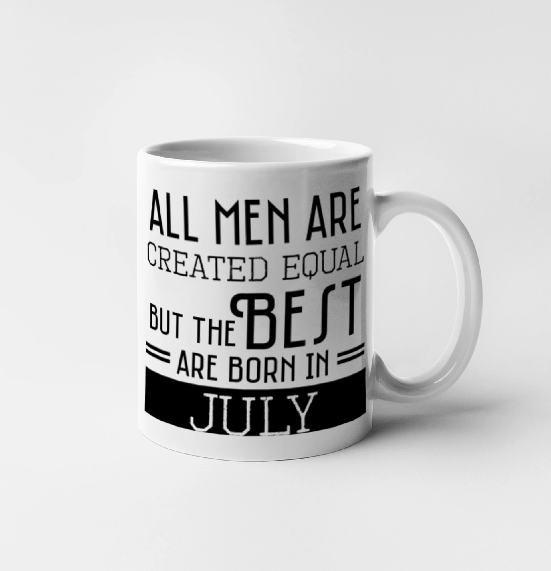 Tričká pre narodených v júli - All men are created equal july - Hrnček 