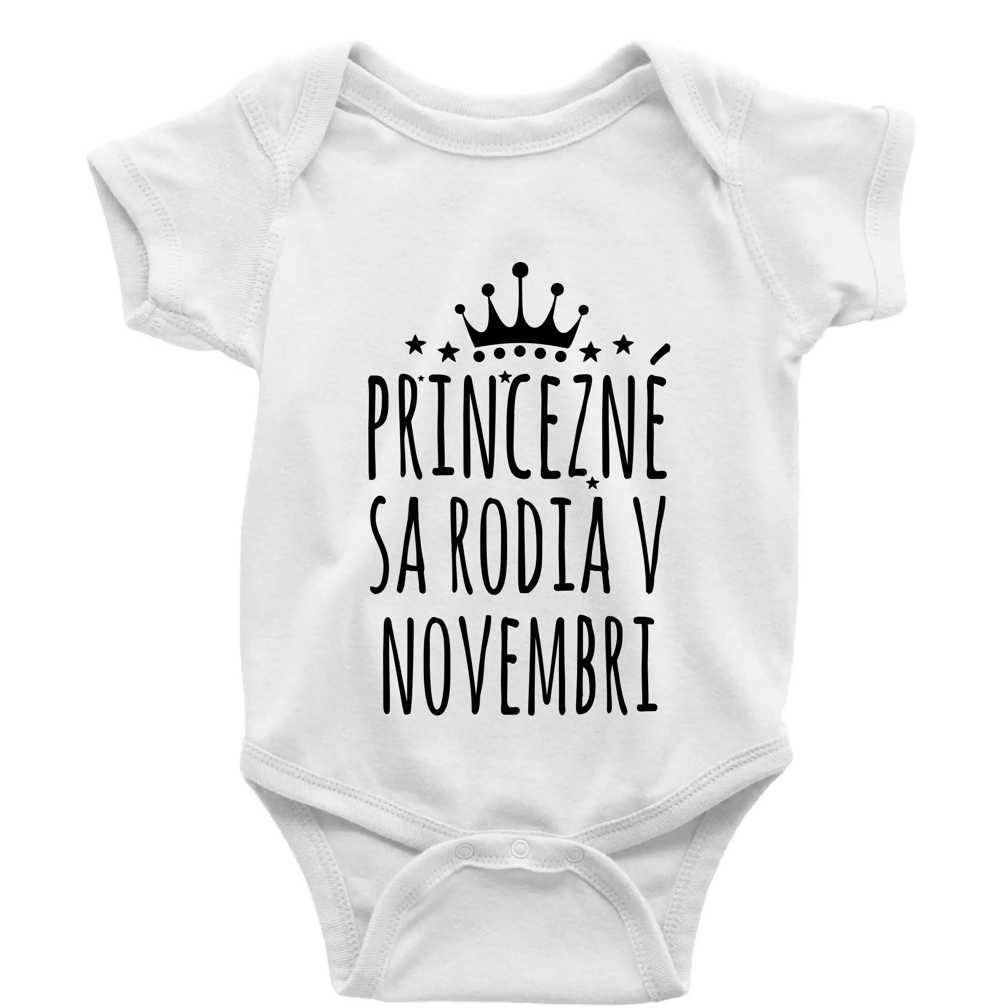 Tričká pre narodených v novembri - Princezné sa rodia v novembri - Body dojčenské s krátkym rukávom