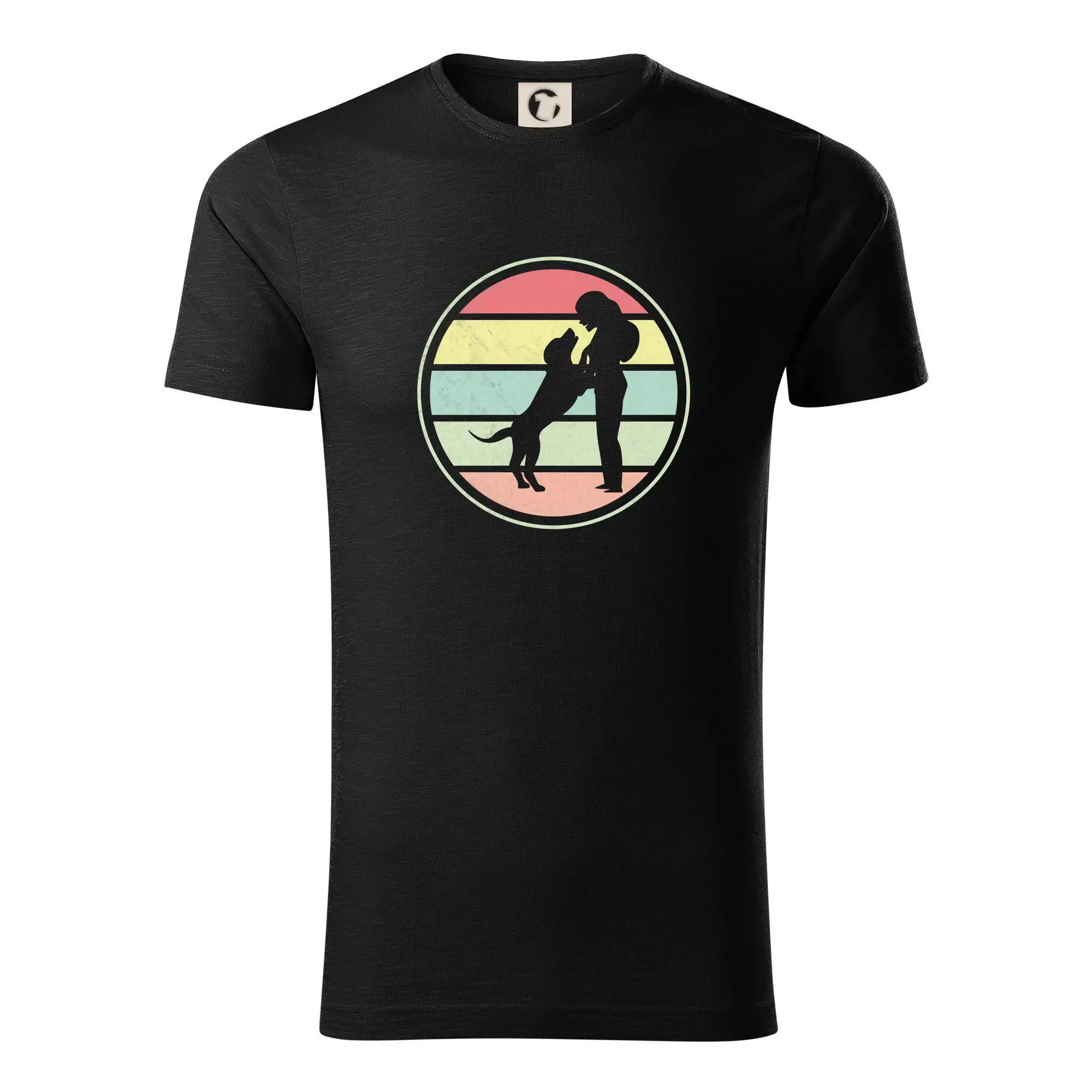 Ostatné psie plemená - Retro kruh - psie vítanie - Tričko z organickej bavlny