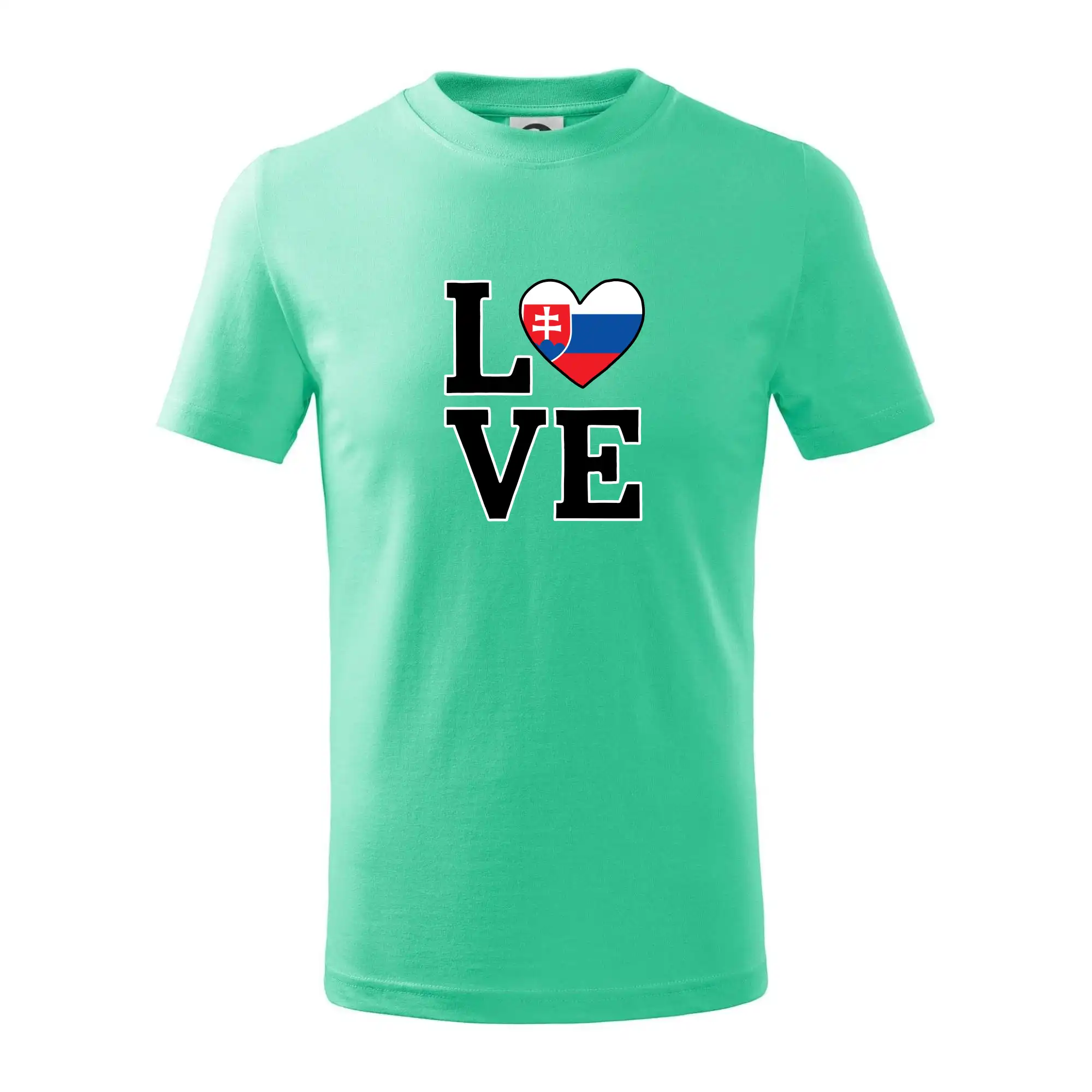 Motívy štátnych vlajok - Love Slovenská vlajka - Tričko detské bavlnené