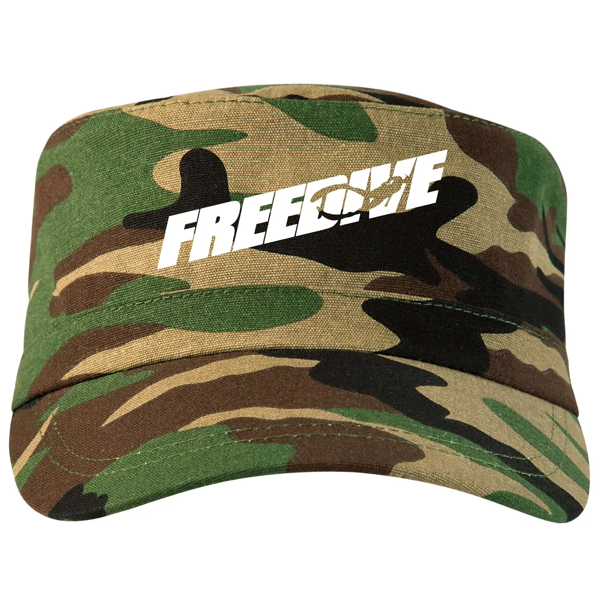 Potápačské tričká - Freedive - nápis s potápačom - Šiltovka CAMO