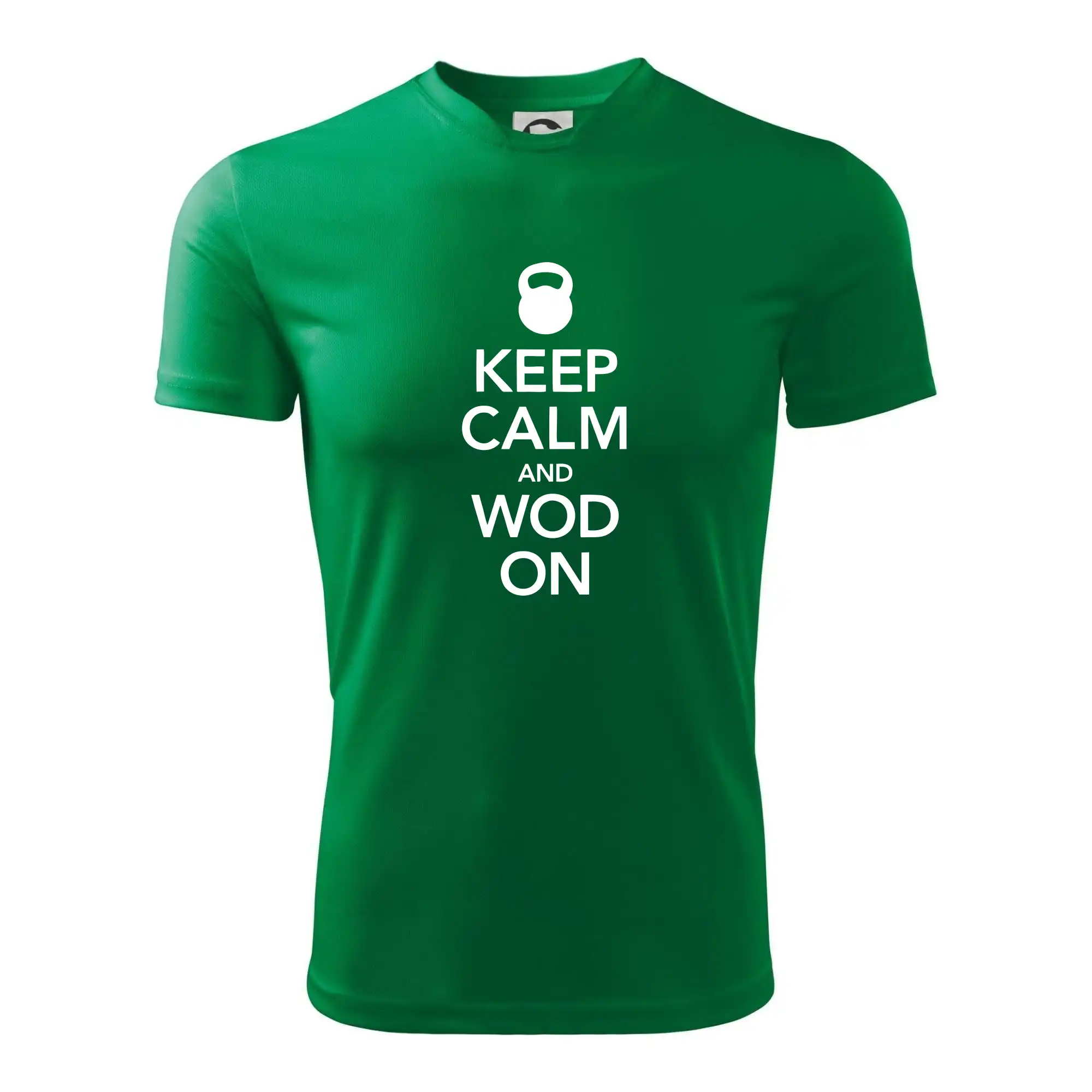 Posilňovani - Keep calm and wod on - Pánske tričko Fantasy športové