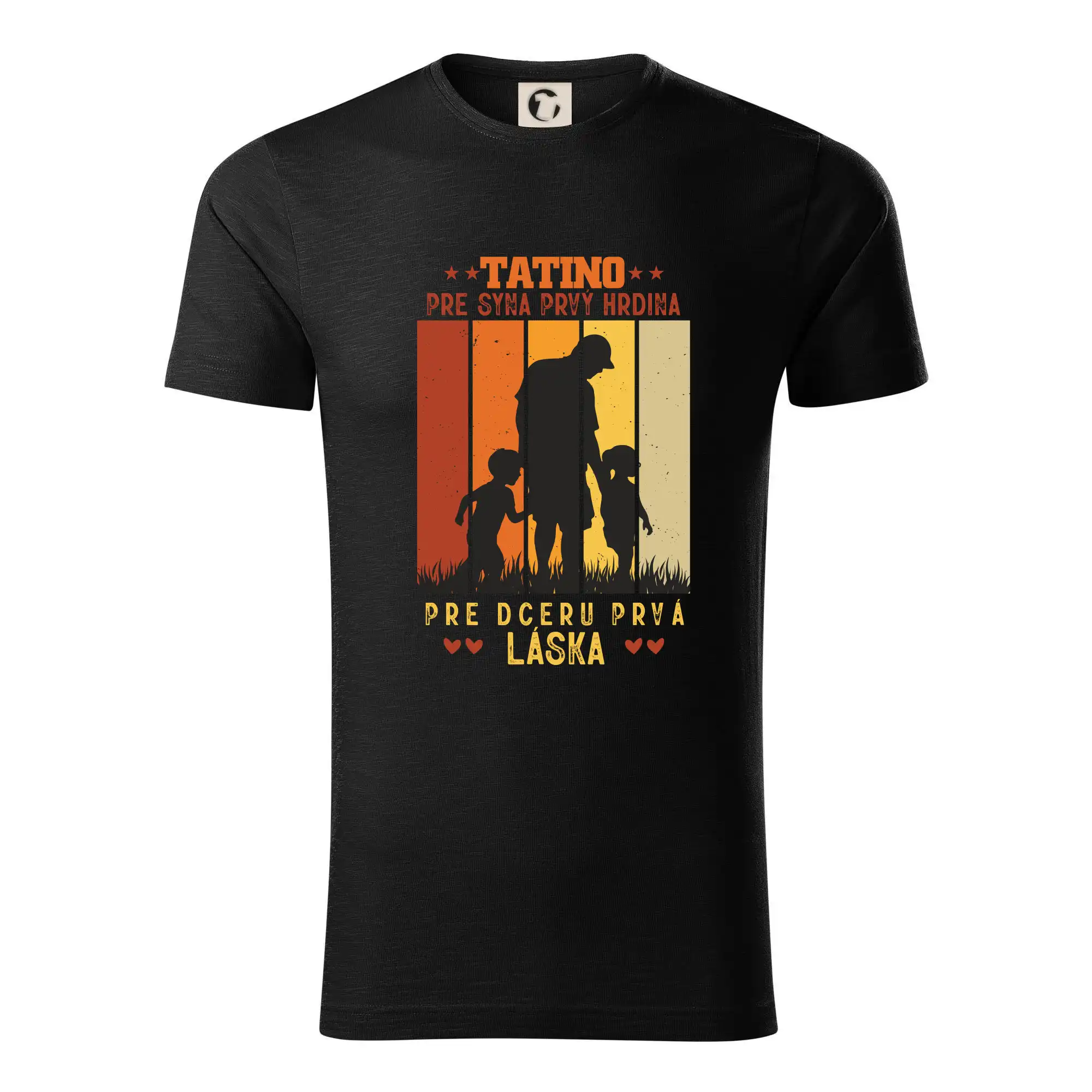 Najlepší darček pre otecka ku dňu otcov - Tatino pre syna prvý hrdina pre dcéru láska - Tričko z organickej bavlny