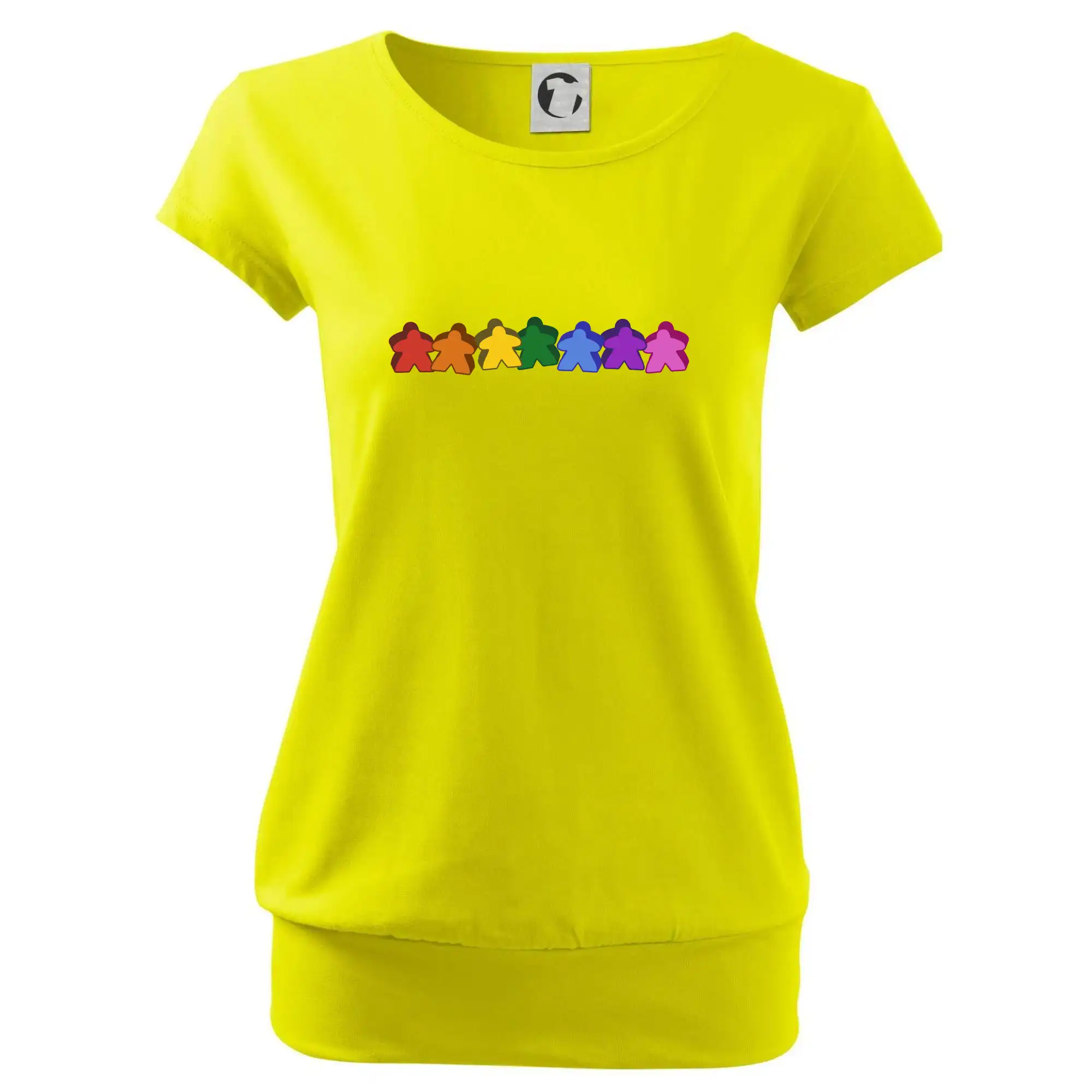 Tričká pre hráčov - Meeple duha - Voľné tričko city