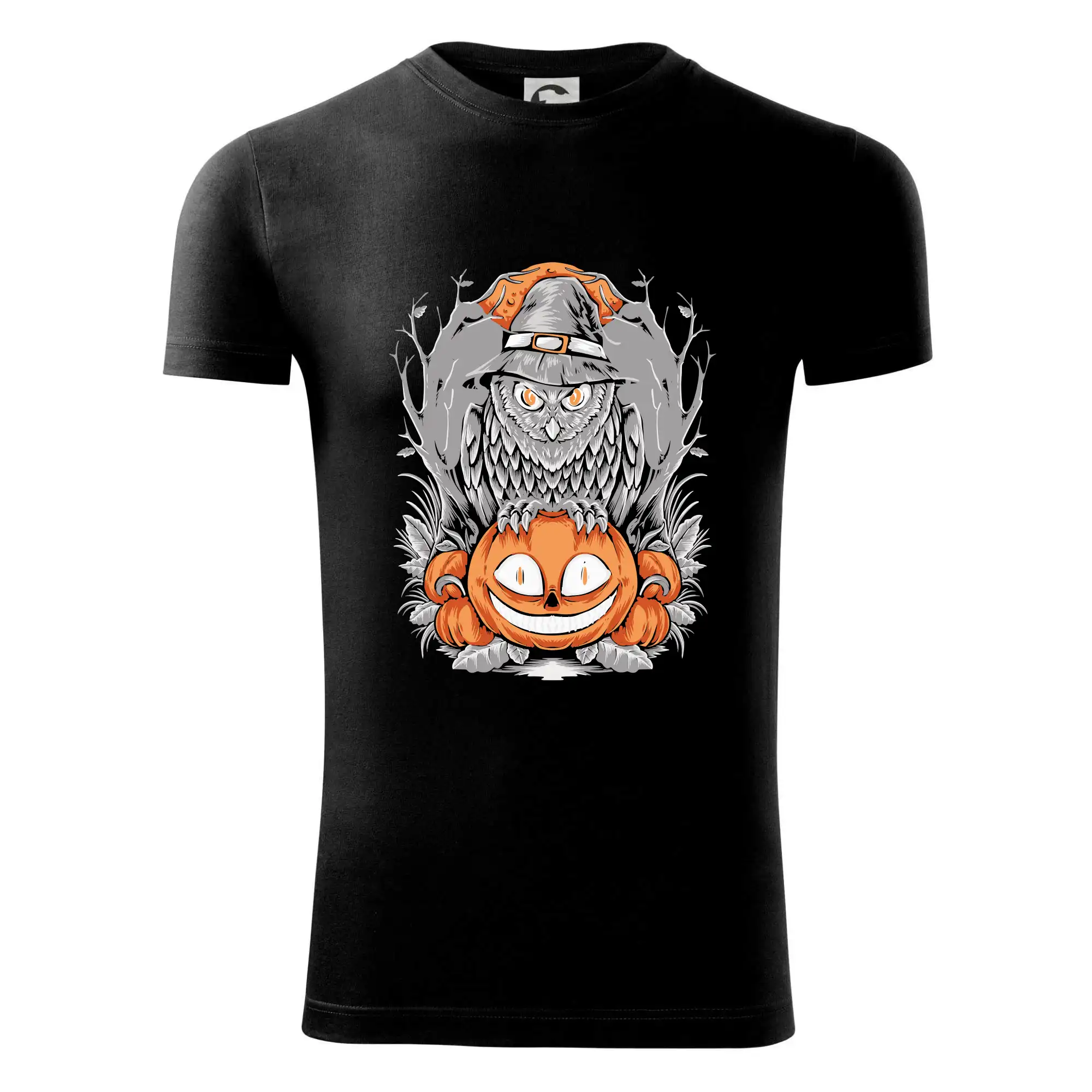 Grafické tričká - Tekvica a sova - Viper FIT - Pánske zúžené tričko