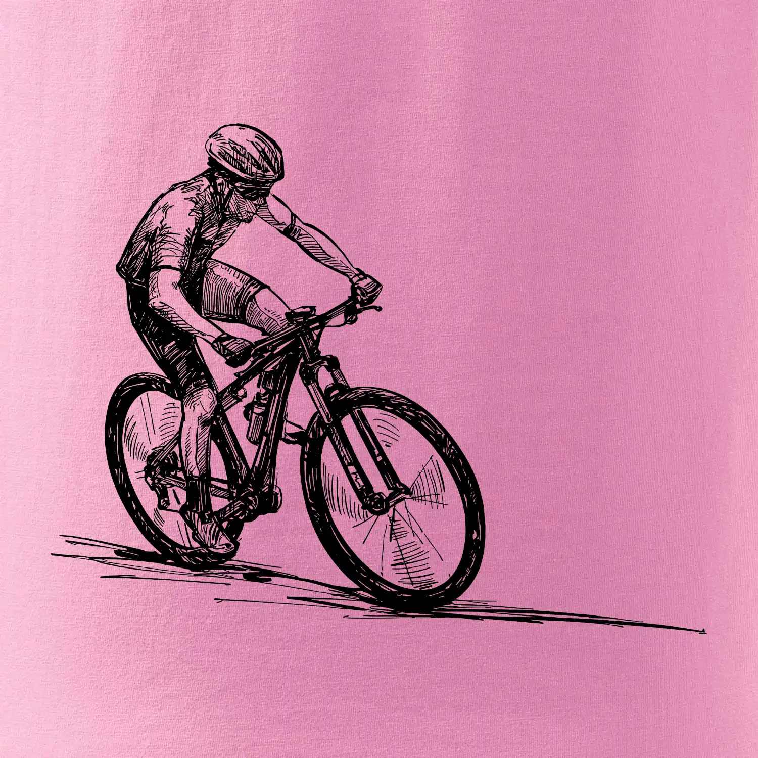 MTB kreslený cyklista