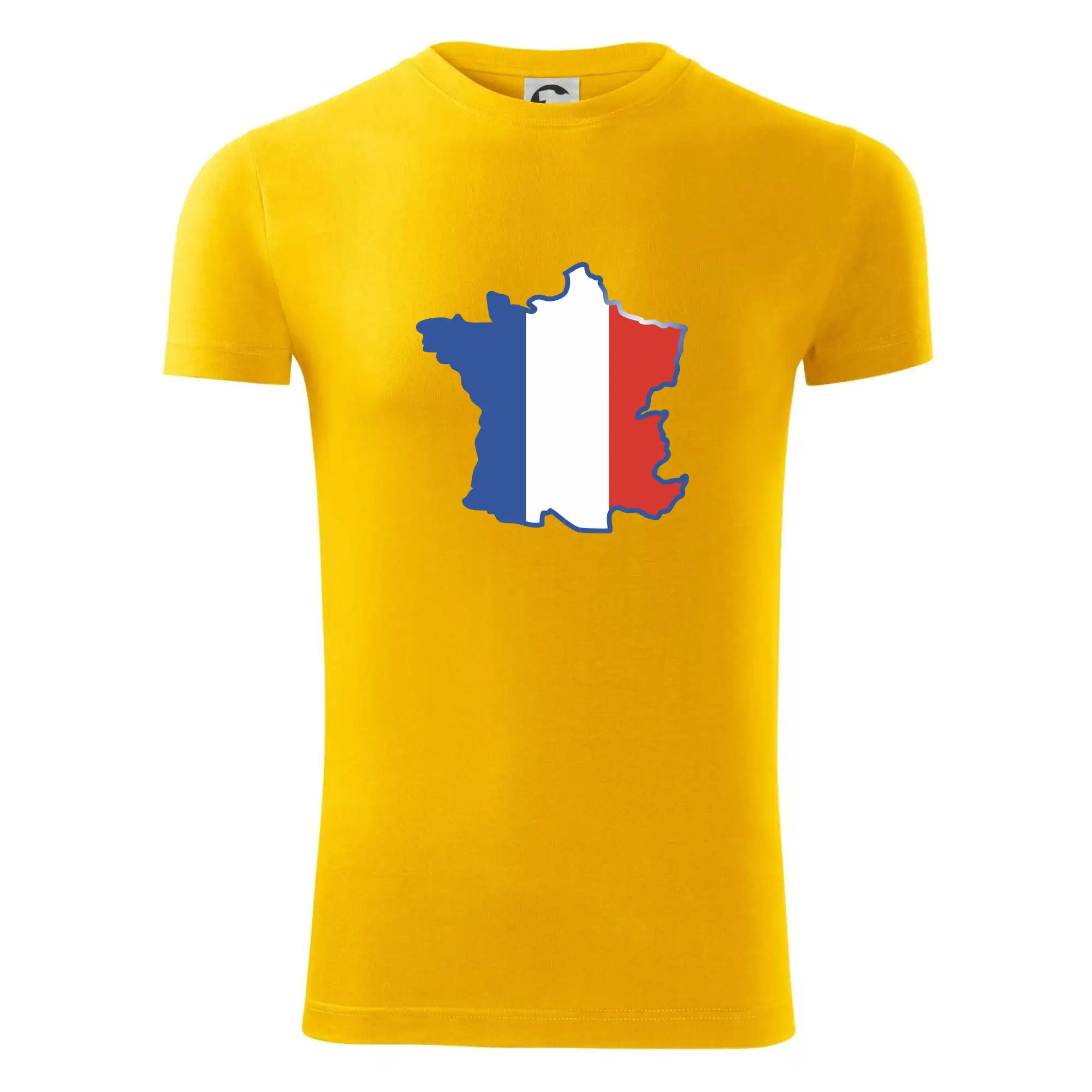 Francouzská vlajka mapa obrys