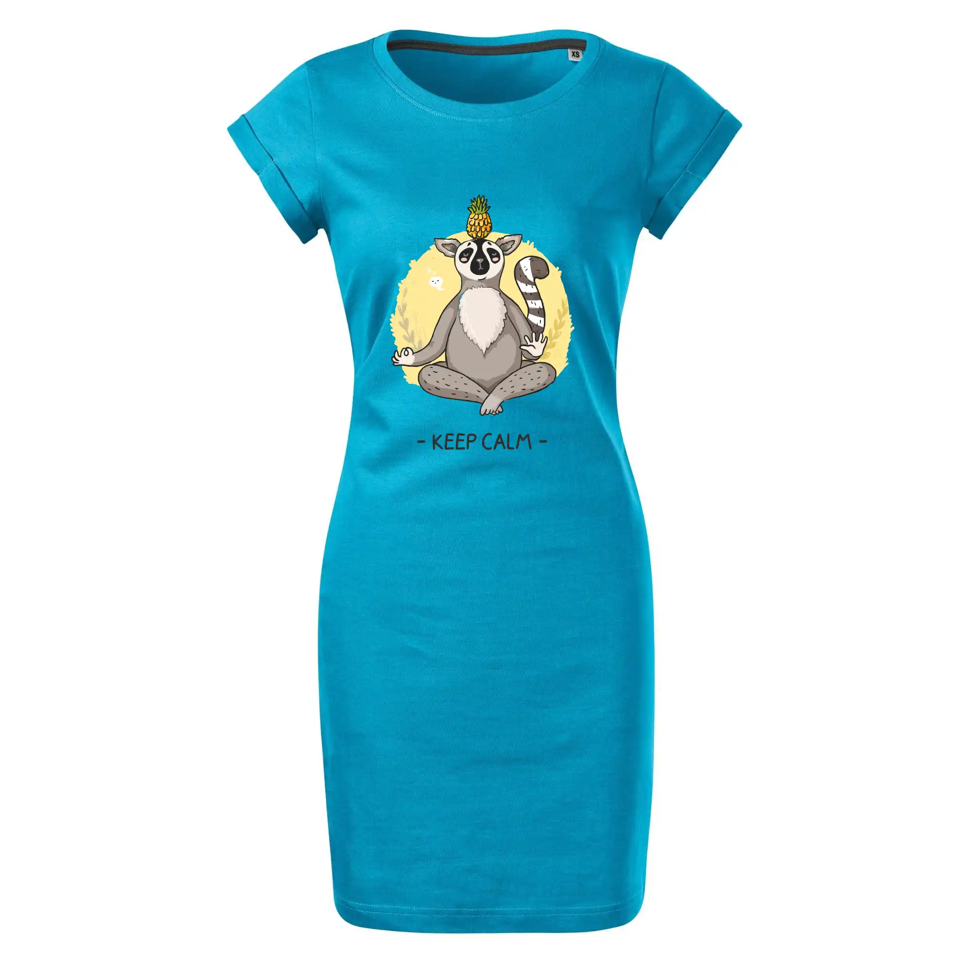 Tričká na jógu - Yoga - keep calm kreslený - Tričko Šaty FREEDOM