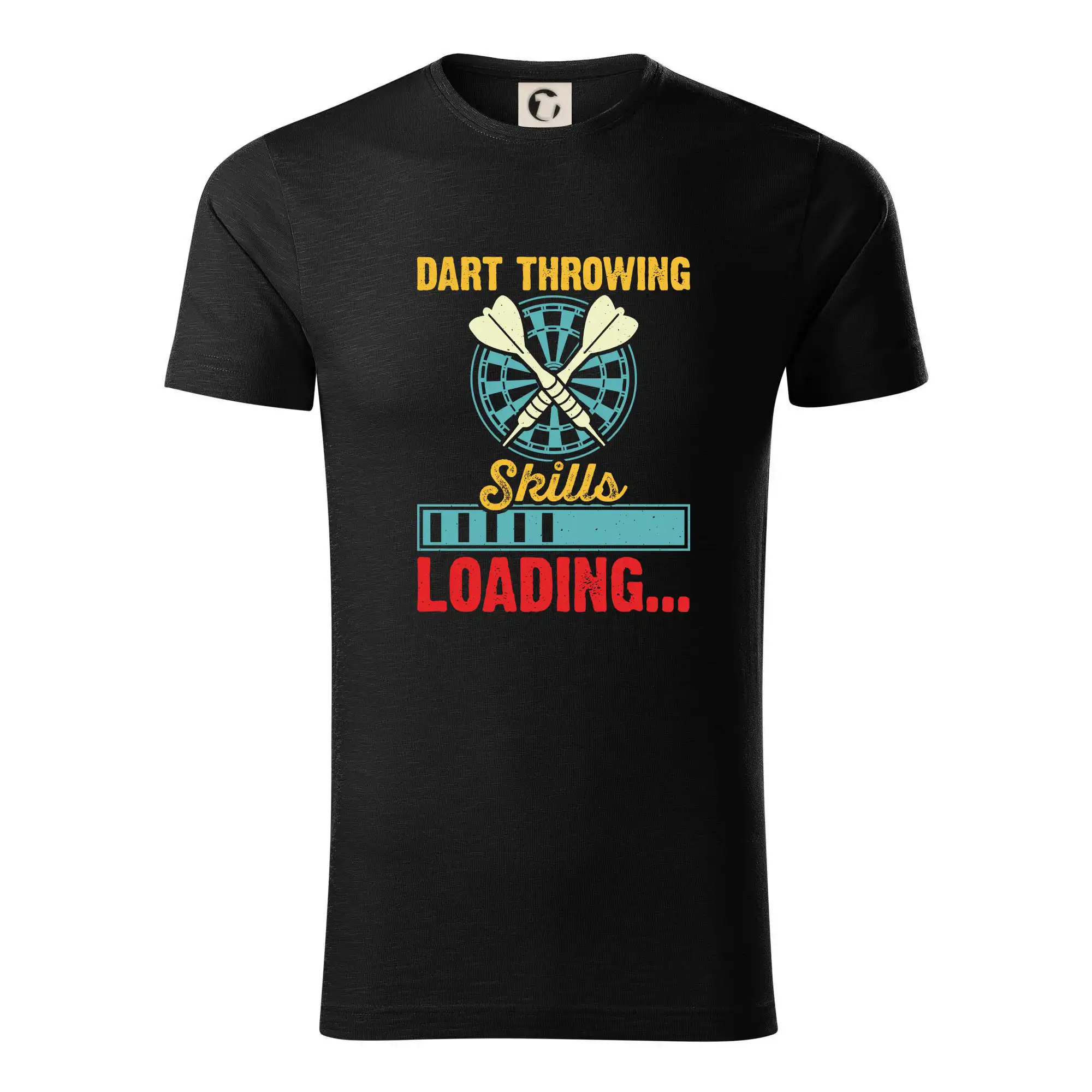 Tričko na šípky - Dart throwing skills loading - Tričko z organickej bavlny