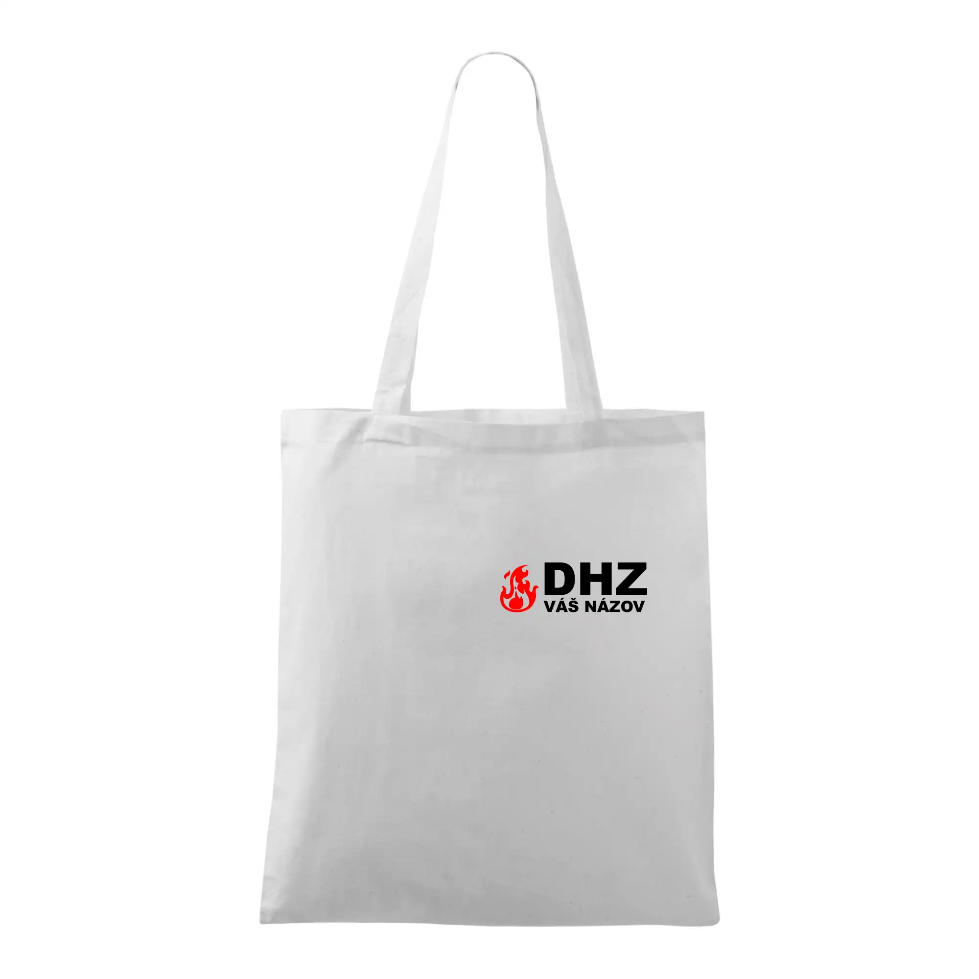 Originálne tričká pre hasičov - DHZ (oheň, názov sboru - vlastný nápis) - Taška bavlnená